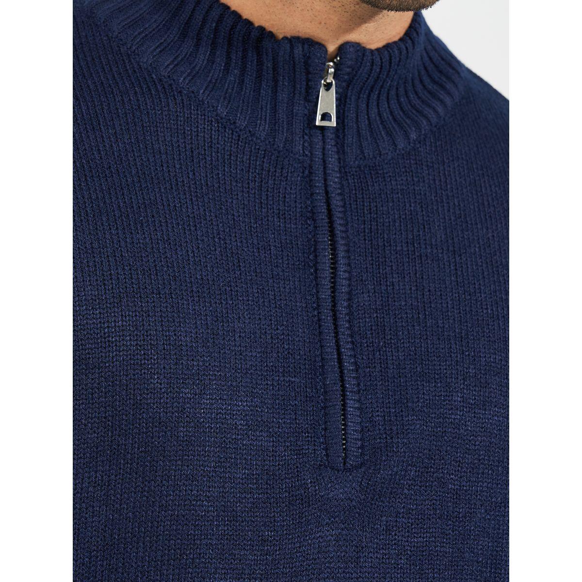 Styli Relaxed Fit Quarter Zip Up Lightweight Sweater-men-clothing-sweatersandpullovers-image-3