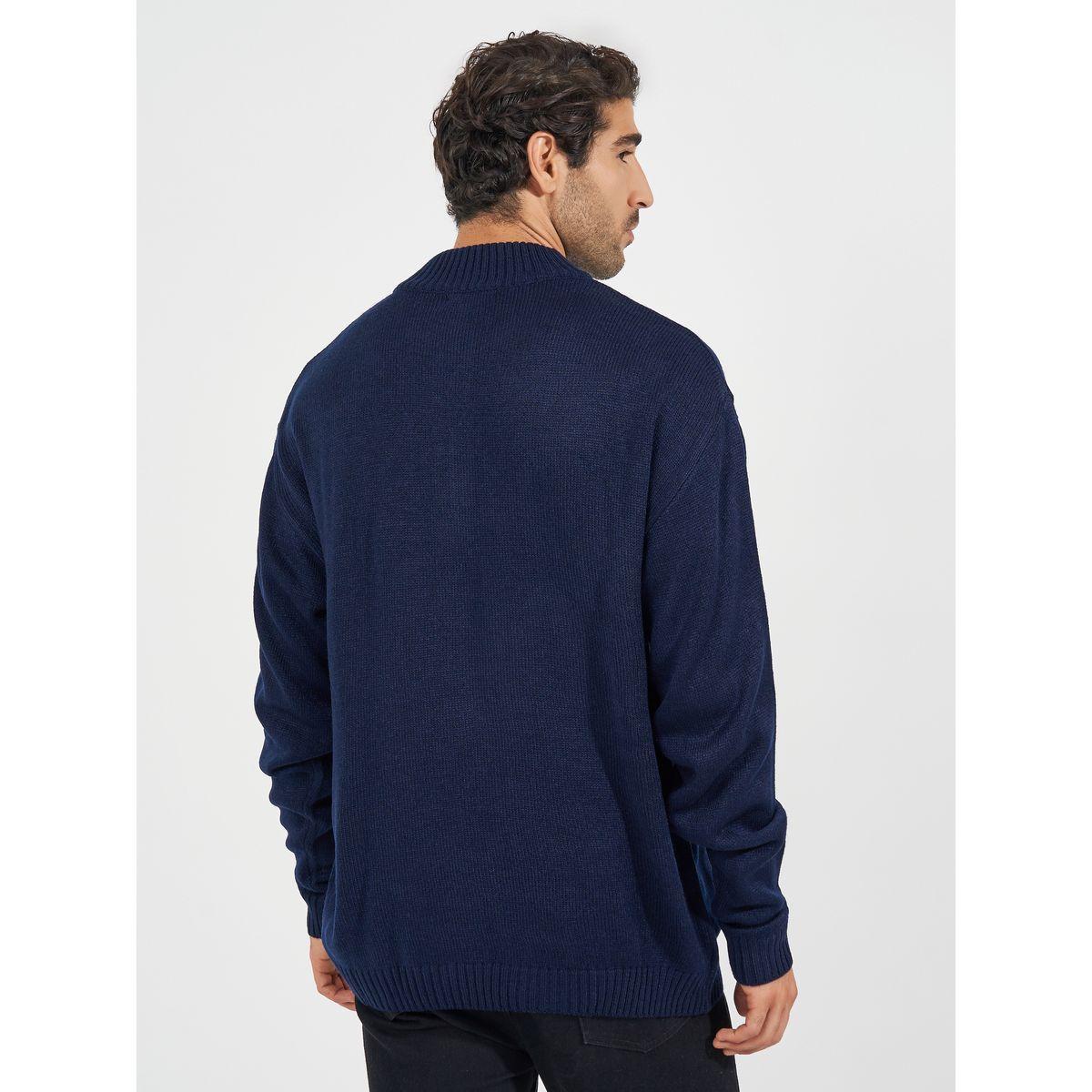 Styli Relaxed Fit Quarter Zip Up Lightweight Sweater-men-clothing-sweatersandpullovers-image-4