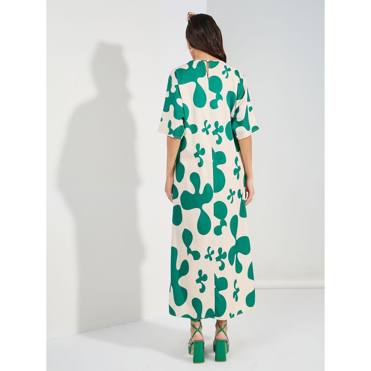 Styli All Over Print Round Neck Jalabiya-women-arabicclothing-jalabiyas-image-4