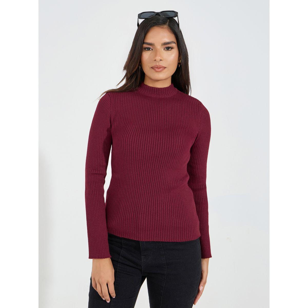 Styli Ribbed Fitted Regular Length High Neck Sweater-women-clothing-cardigansandjumpers-jumpers-image-3