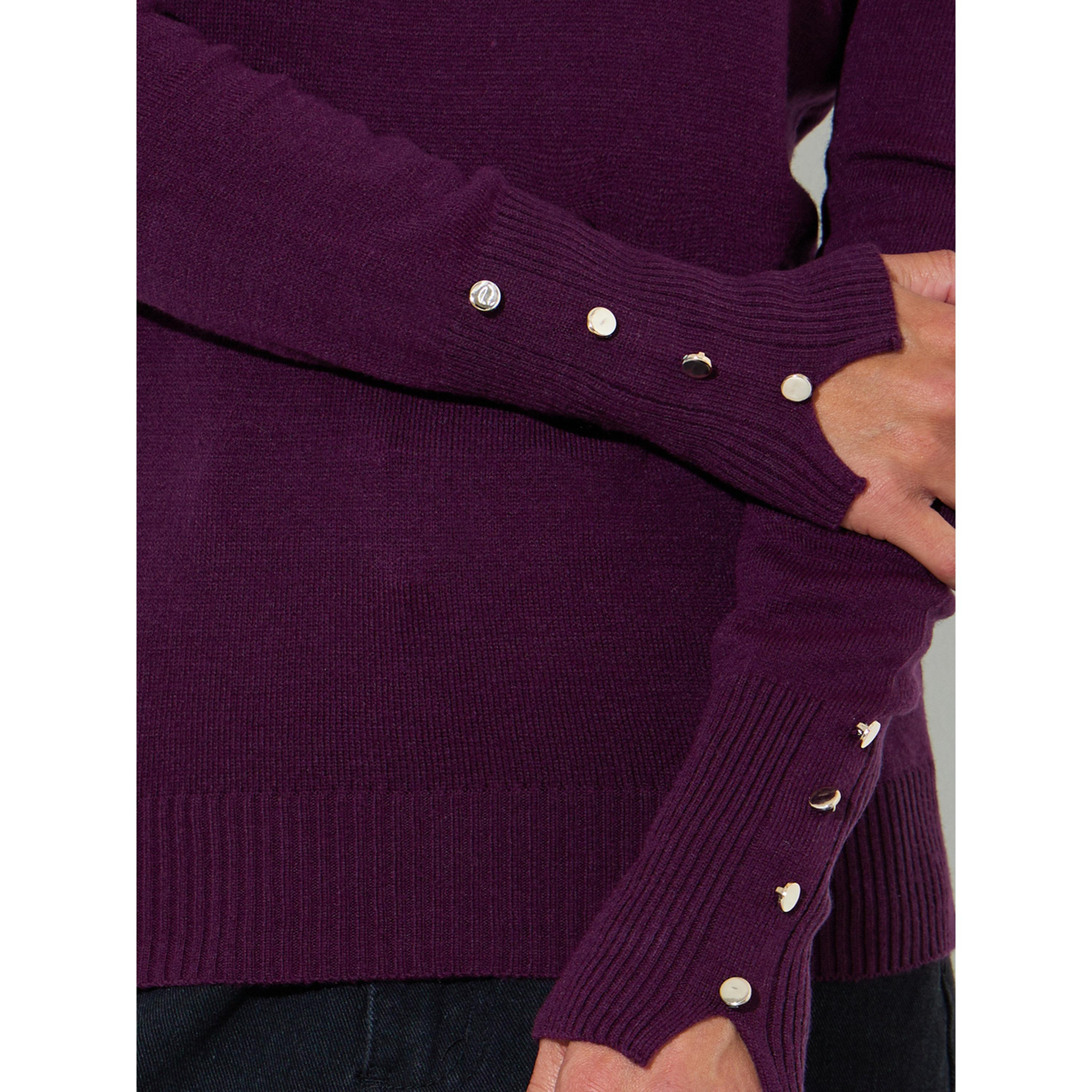 Styli Slim Fit Sweater with Button Cuff Detail-women-winterwear-cardigansandjumpers-jumpers-image-5