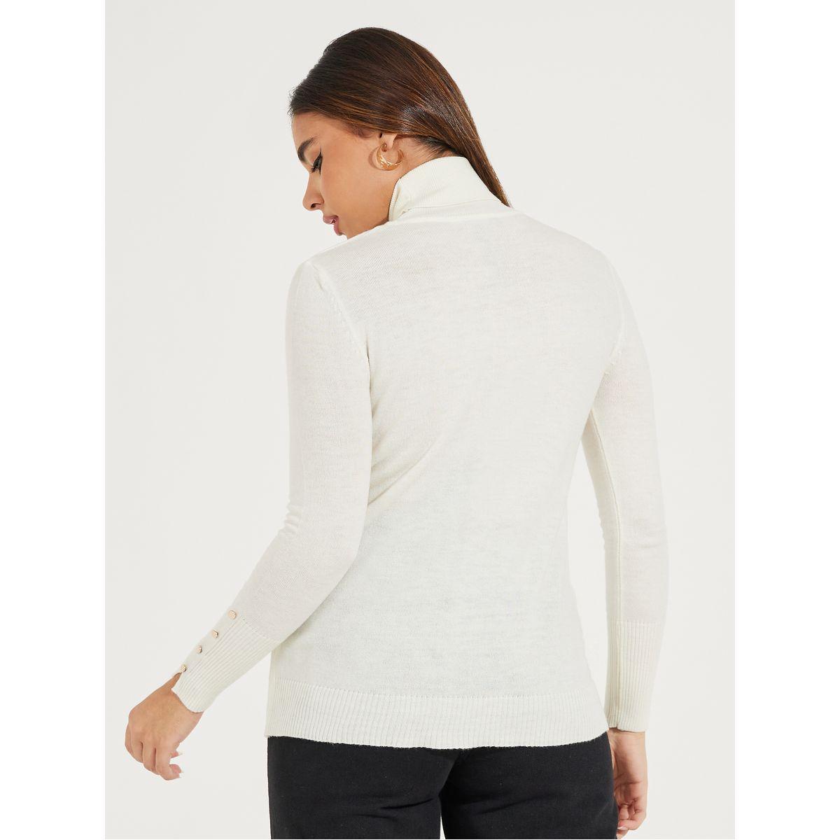 Styli Slim Fit Turtle Neck Sweater with Button Cuff Detail-women-clothing-cardigansandjumpers-jumpers-image-4