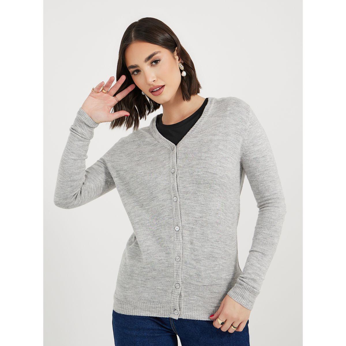 Styli Regular Fit Regular Length Button Down Cardigan-women-winterwear-cardigansandjumpers-cardigans-image-1