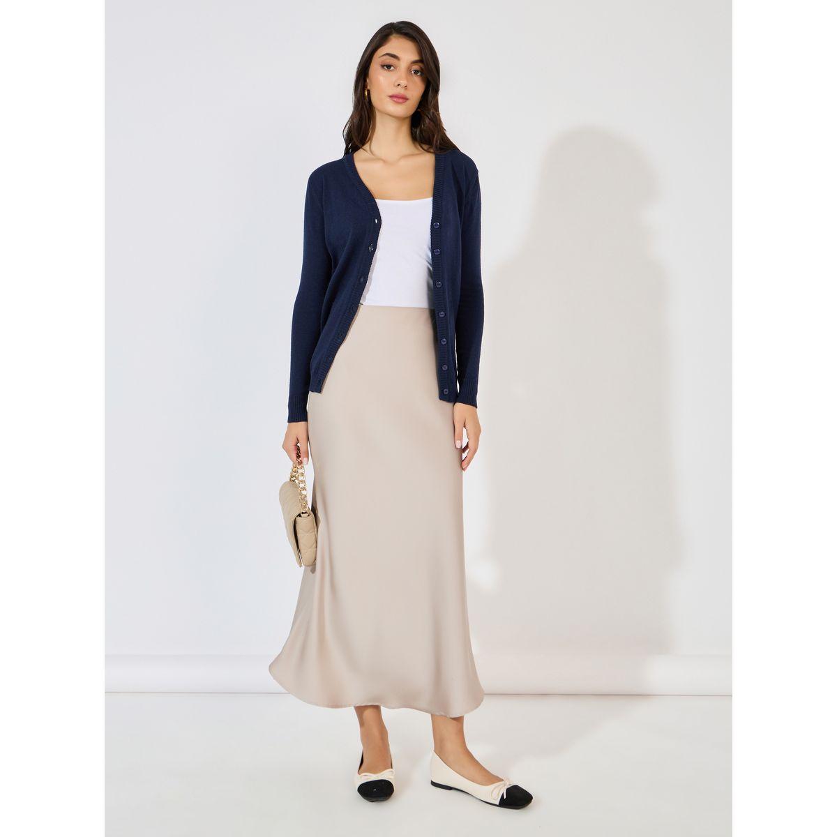 كارديجان بقصة عادية وأزرار مخفية-women-winterwear-cardigansandjumpers-cardigans-image-2
