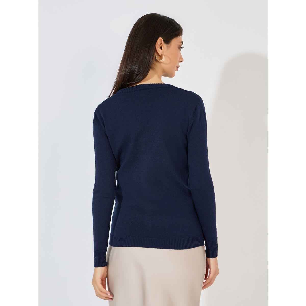 كارديجان بقصة عادية وأزرار مخفية-women-winterwear-cardigansandjumpers-cardigans-image-5