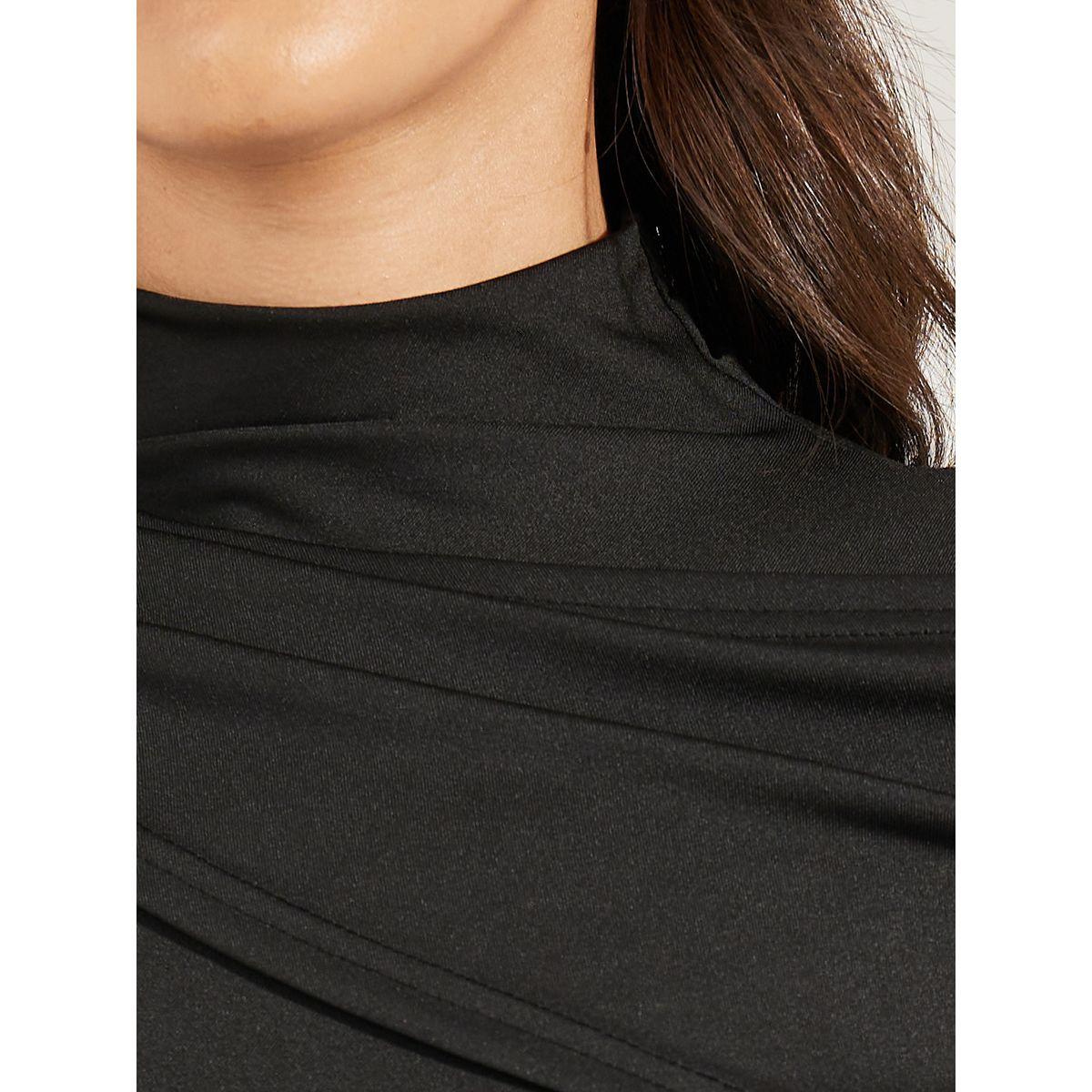 Styli Elevate Draped High Neck Maxi Dress with Cut-Out Detail-women-clothing-dresses-image-3