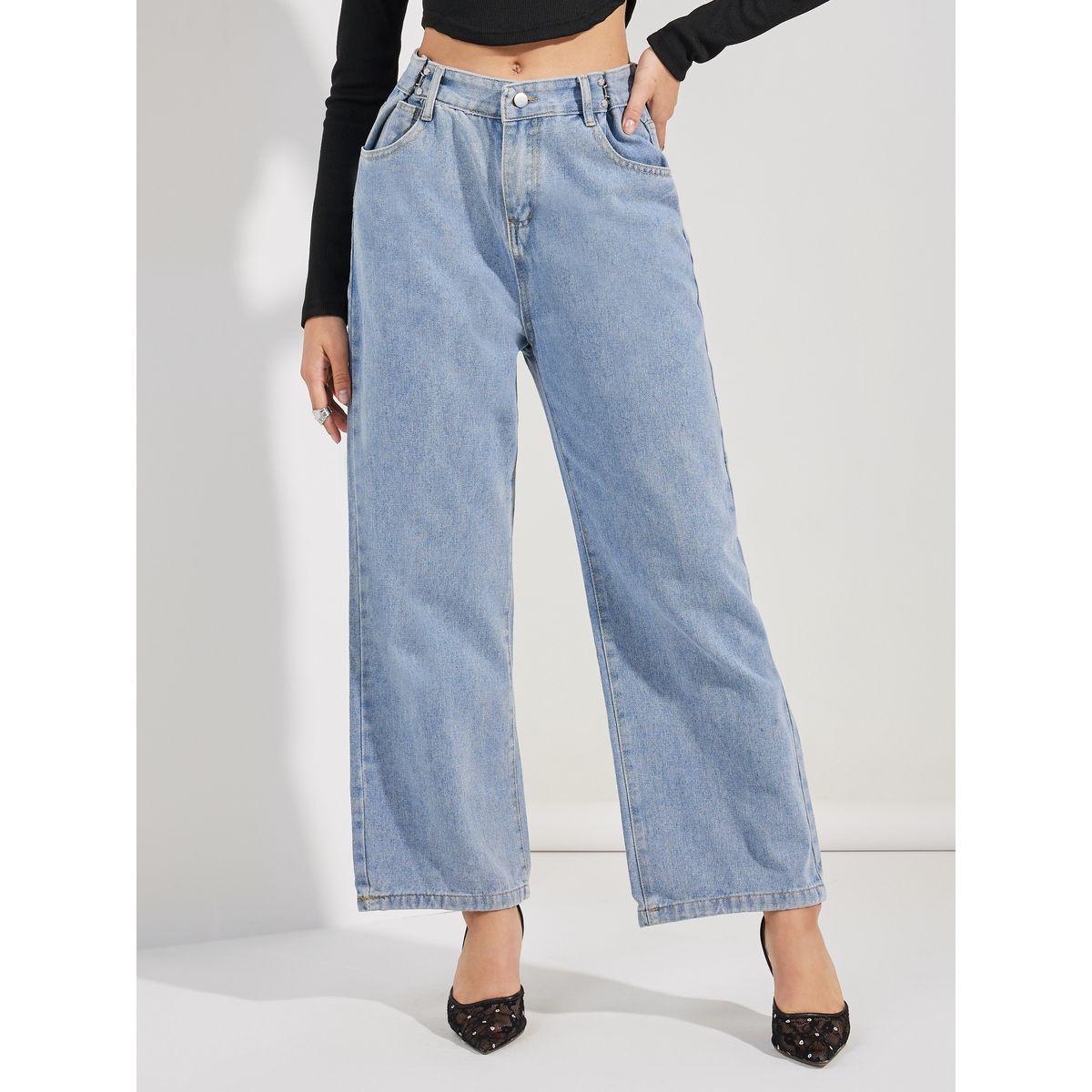 Styli Wide Leg Jeans with Waist Tightener-women-clothing-bottoms-jeans-image-1