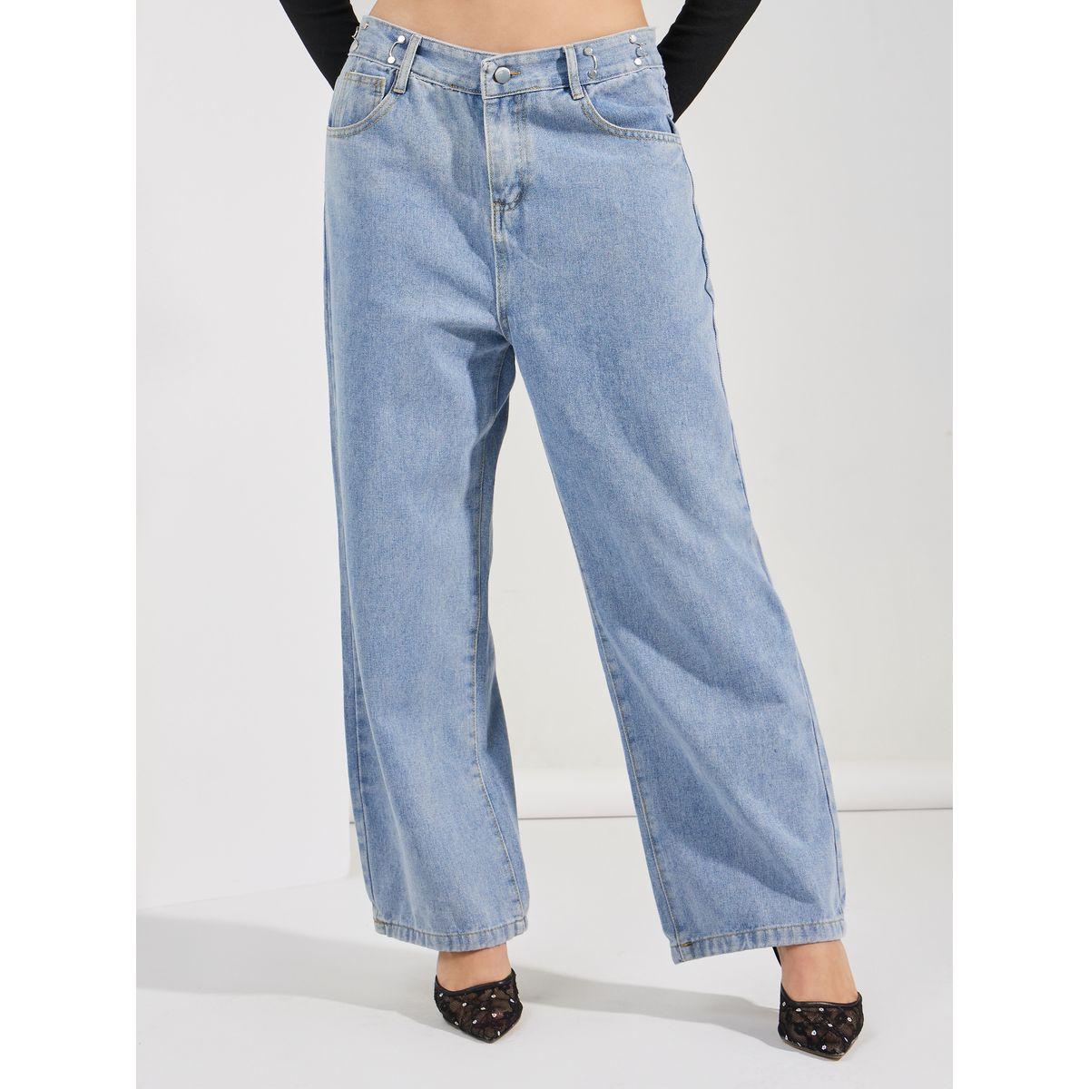 Styli Wide Leg Jeans with Waist Tightener-women-clothing-bottoms-jeans-image-2