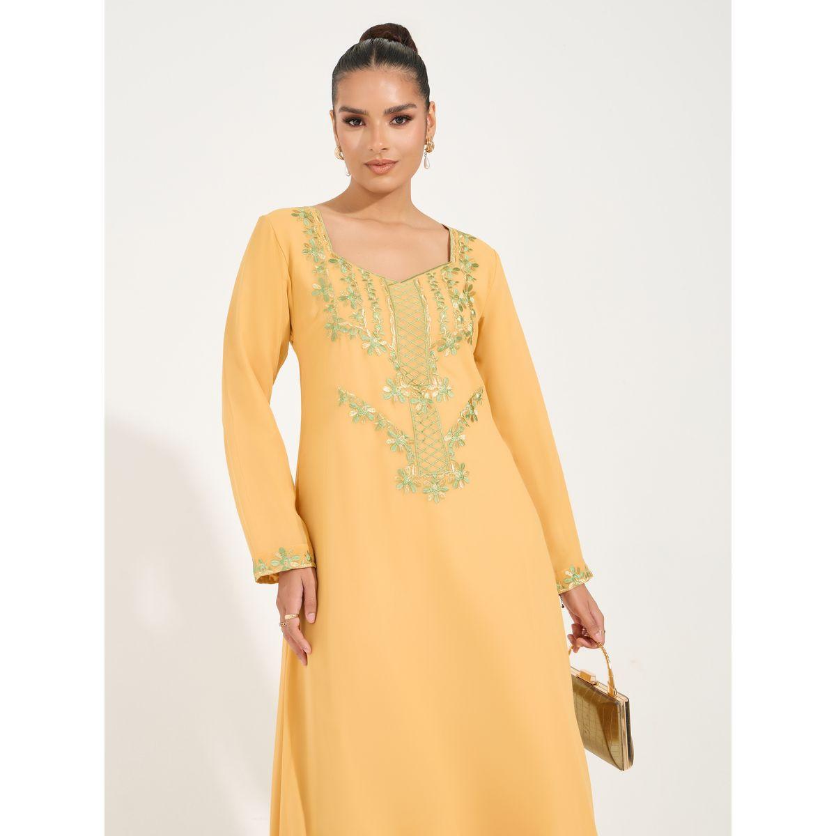 Styli Embroidered Sweetheart Neck Jalabiya-women-arabicclothing-jalabiyas-image-2