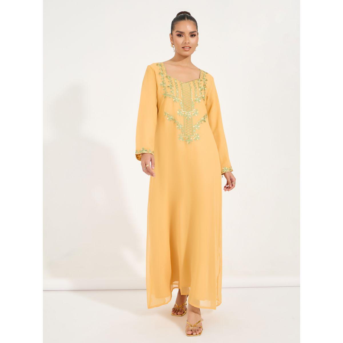 Styli Embroidered Sweetheart Neck Jalabiya-women-arabicclothing-jalabiyas-image-4