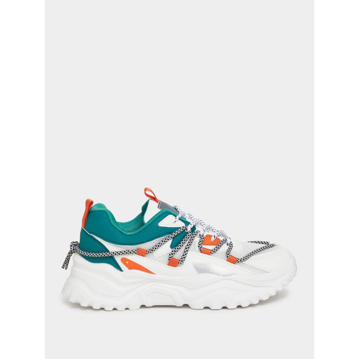 Styli Lace Detail Chunky Sneakers with Pull Tab-women-shoes-sneakers-image-2