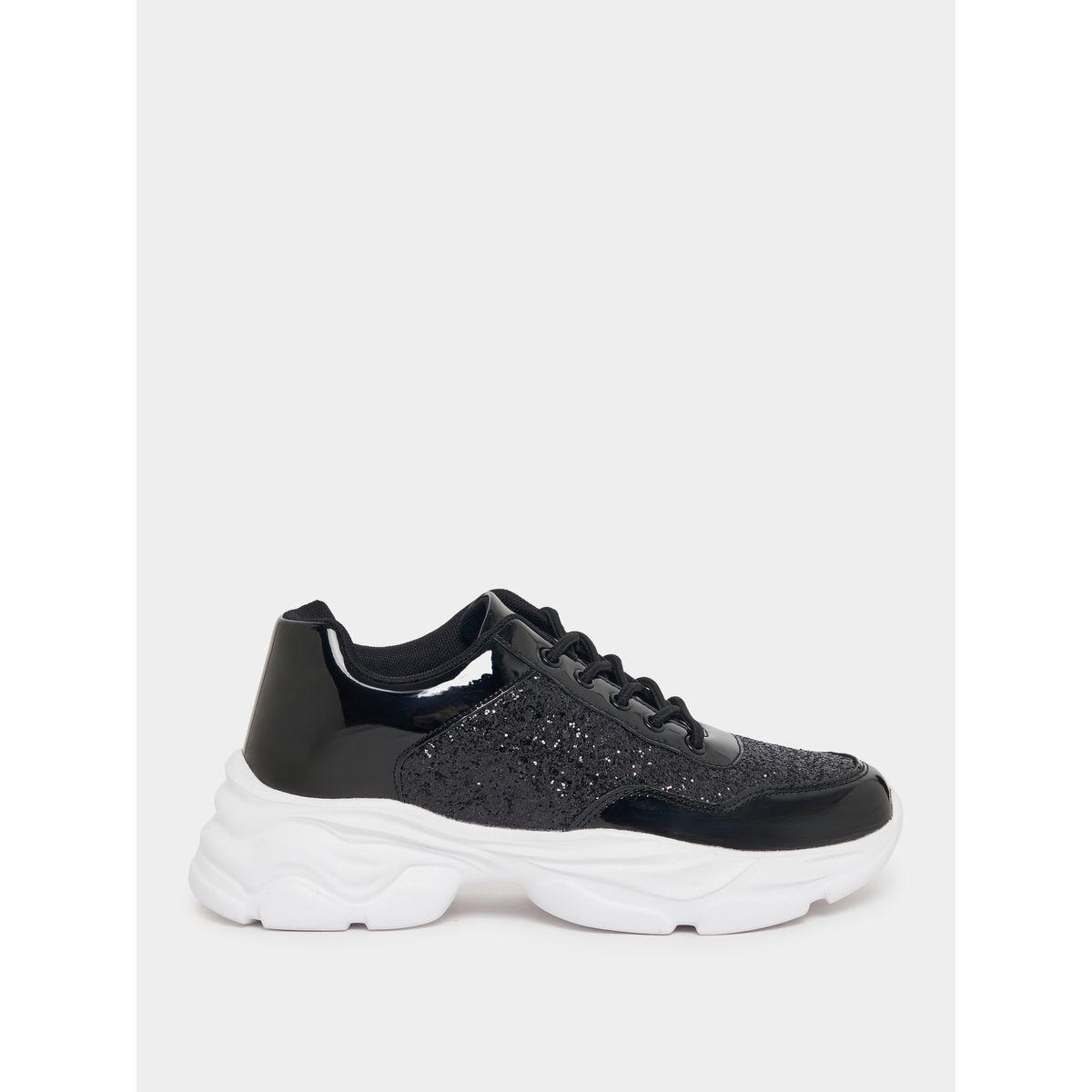 Styli Textured Panel Patent Sneakers-women-shoes-sneakers-image-2