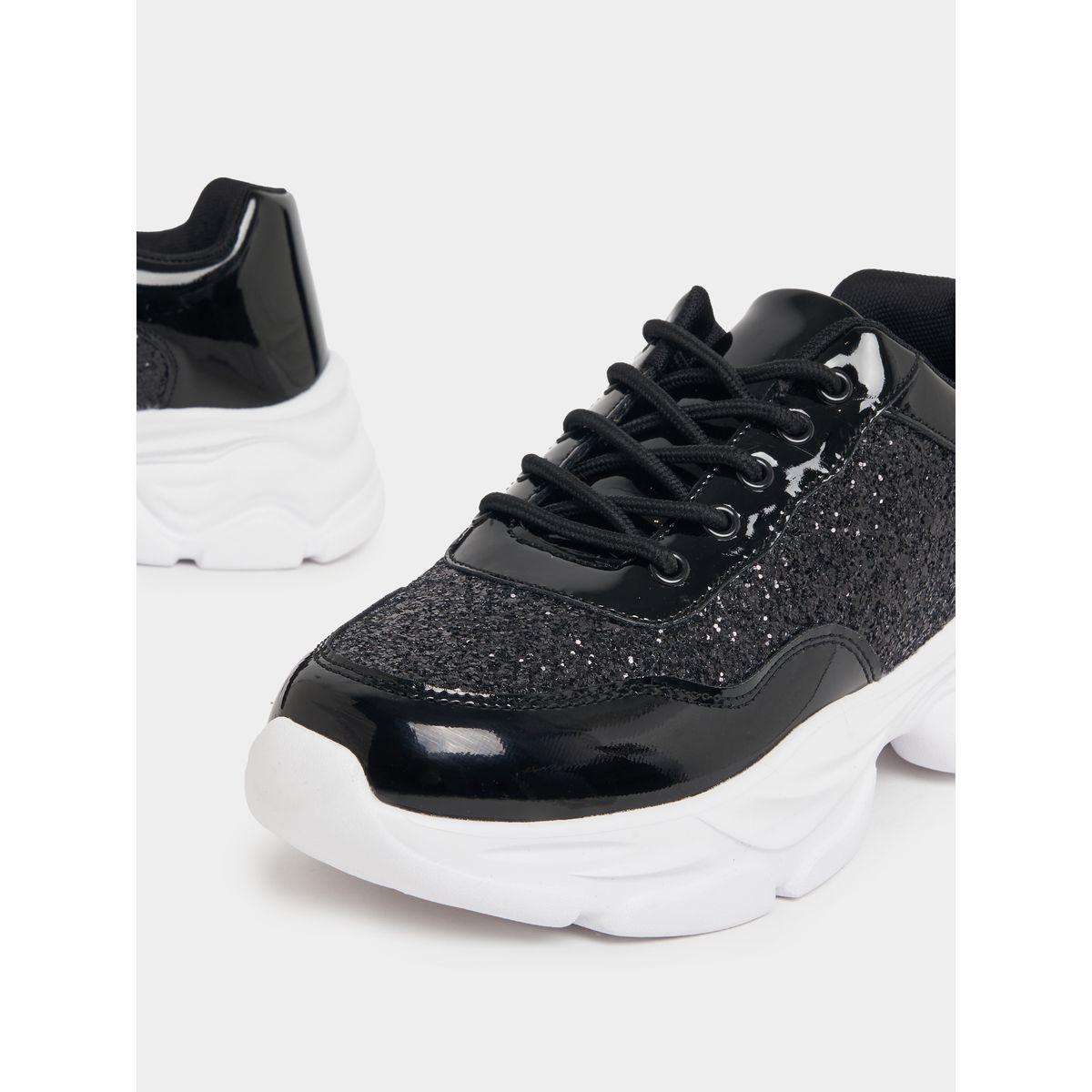 Styli Textured Panel Patent Sneakers-women-shoes-sneakers-image-4