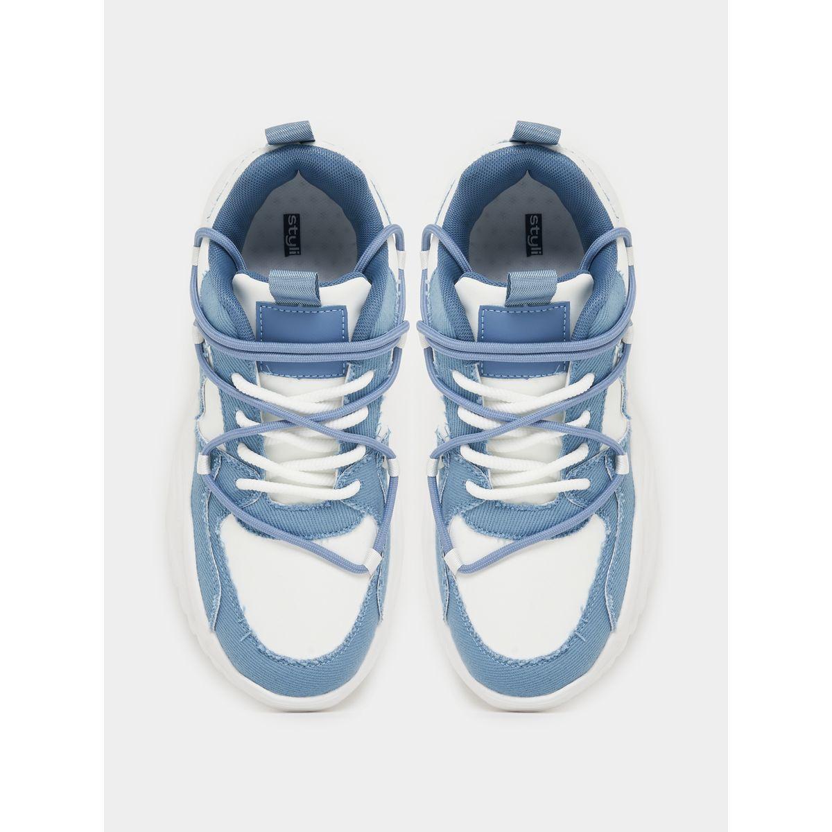 حذاء سنيكرز شانكي بنمط كتل الالوان-women-shoes-sneakers-image-5