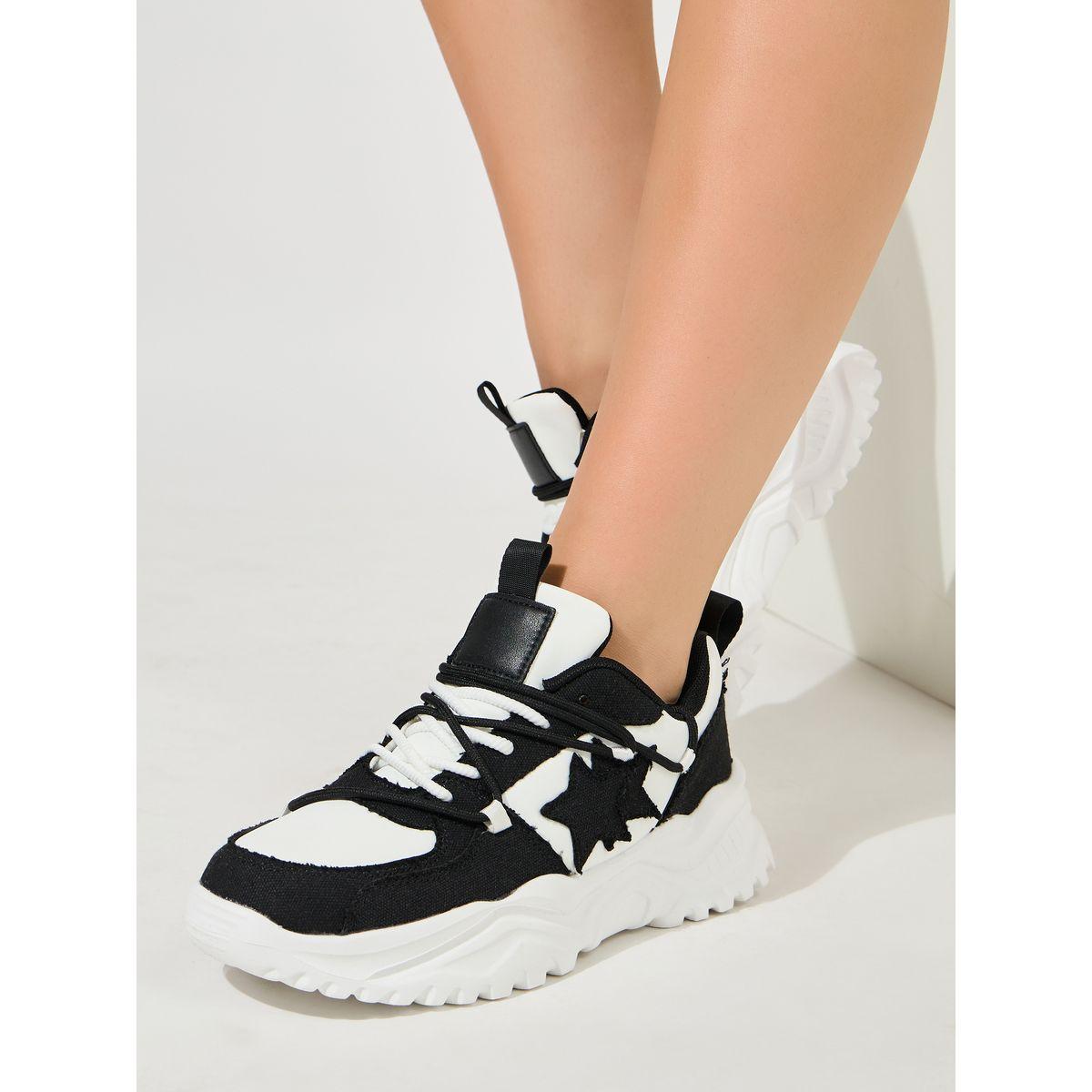 حذاء سنيكرز شانكي بنمط كتل الالوان-women-shoes-sneakers-image-1