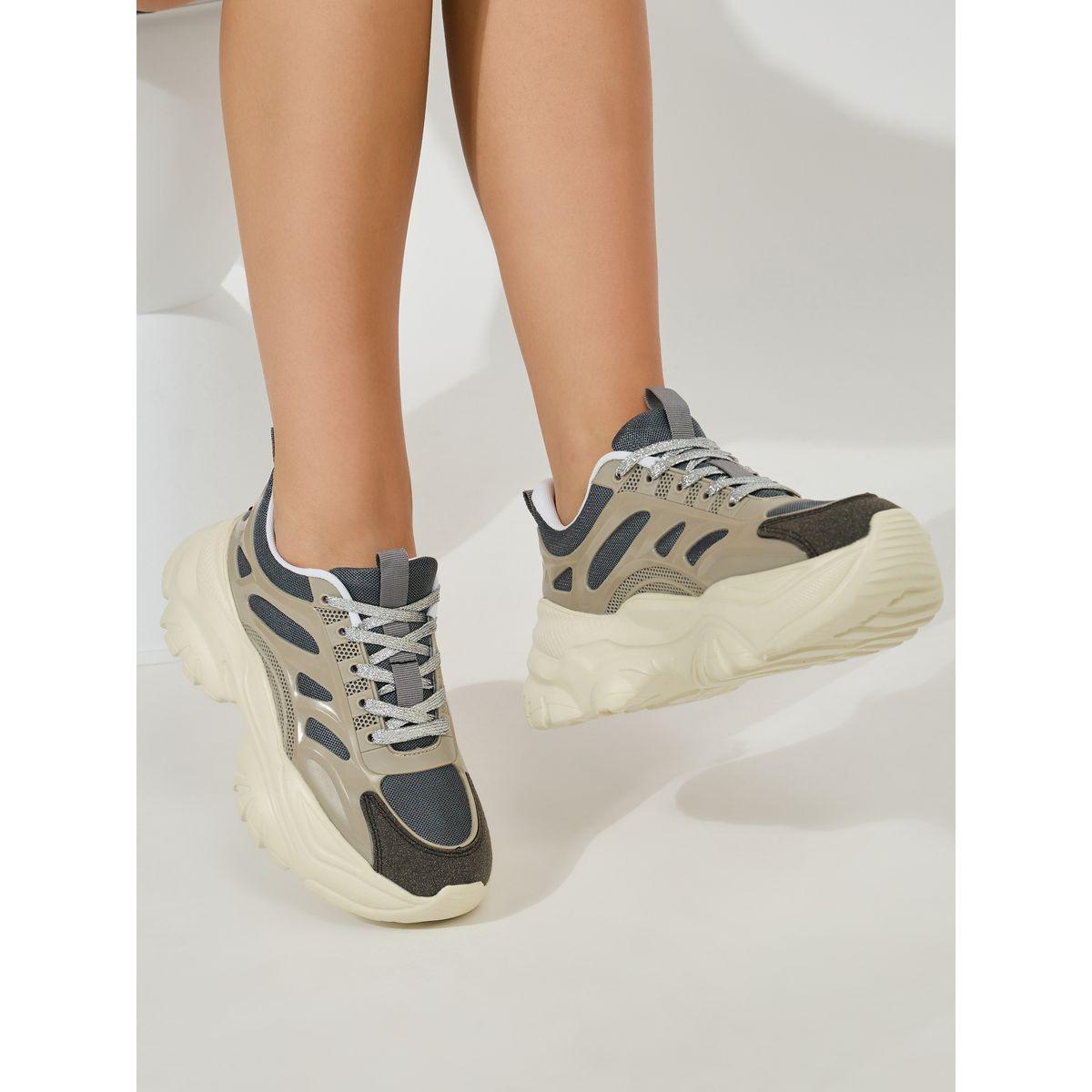 Styli Texture Wed Design Chunky Sneakers-women-shoes-sneakers-image-1