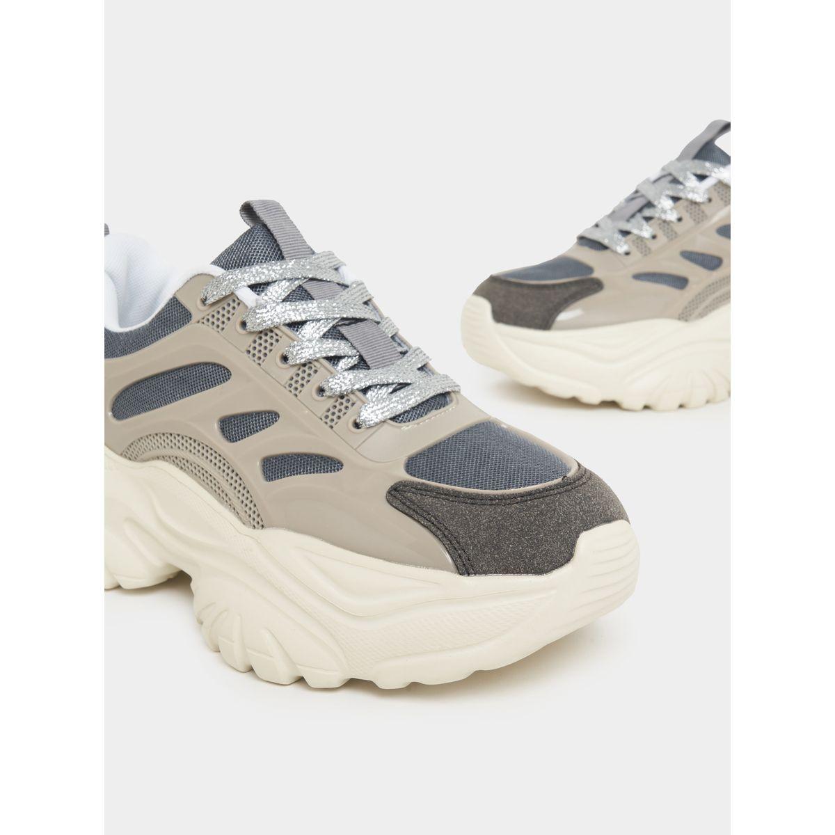 حذاء سنيكرز شانكي بتفاصيل بارزة الملمس-women-shoes-sneakers-image-4