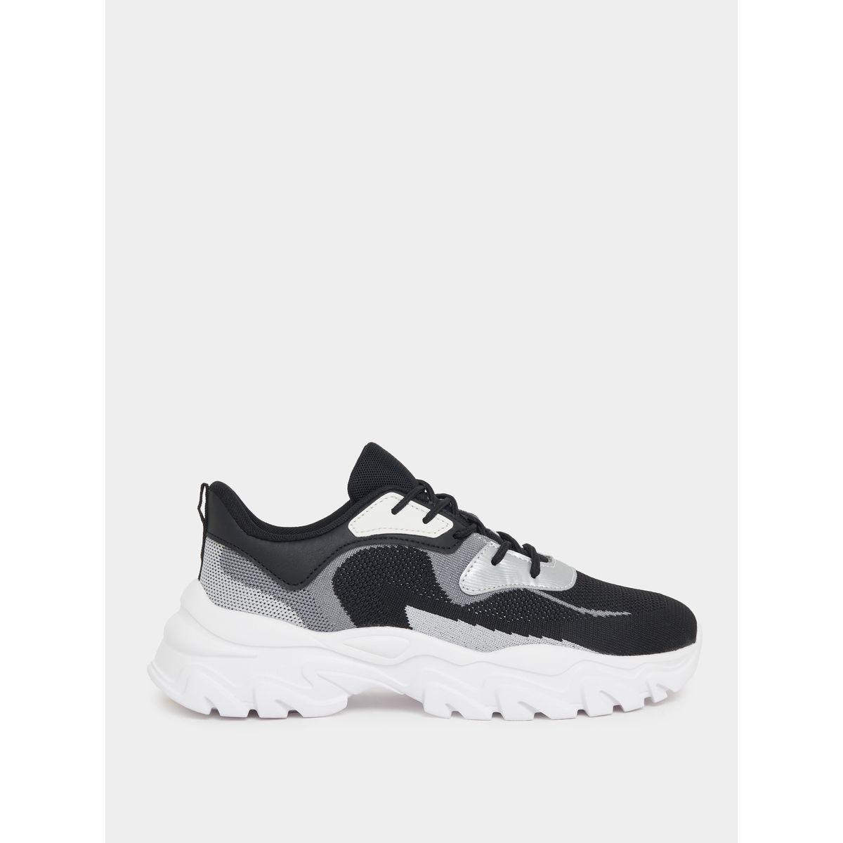 Styli Textured Knit Chunky Sneakers-women-shoes-sneakers-image-2