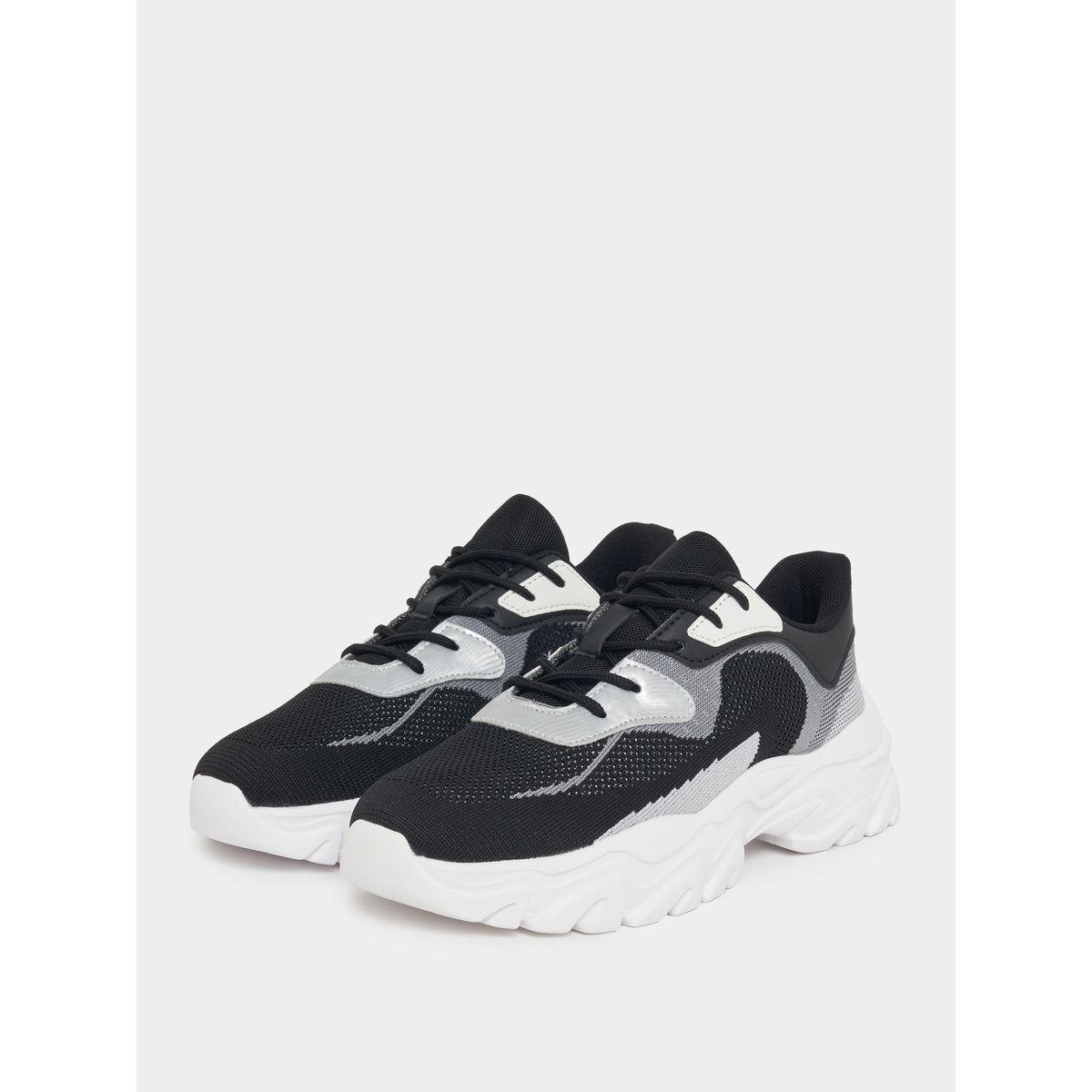 Styli Textured Knit Chunky Sneakers-women-shoes-sneakers-image-3