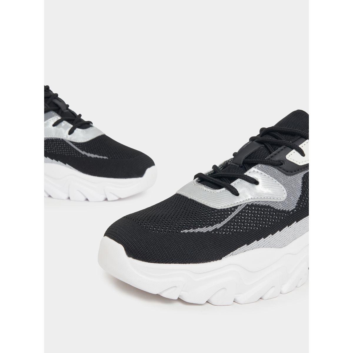 Styli Textured Knit Chunky Sneakers-women-shoes-sneakers-image-4