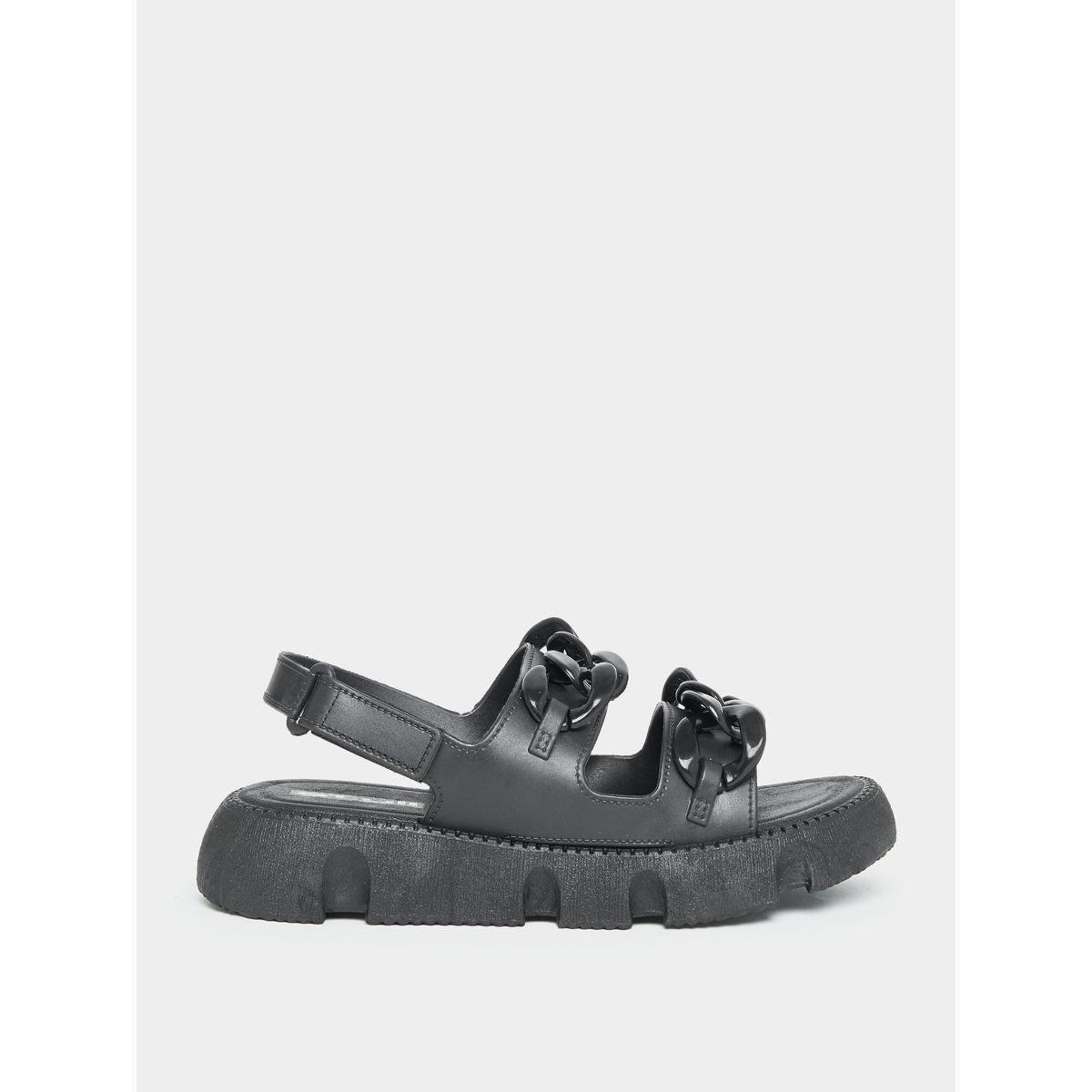 Styli Hook and Loop Fastener Buckle Back Strap Sandals-women-shoes-sandals-flats-image-3