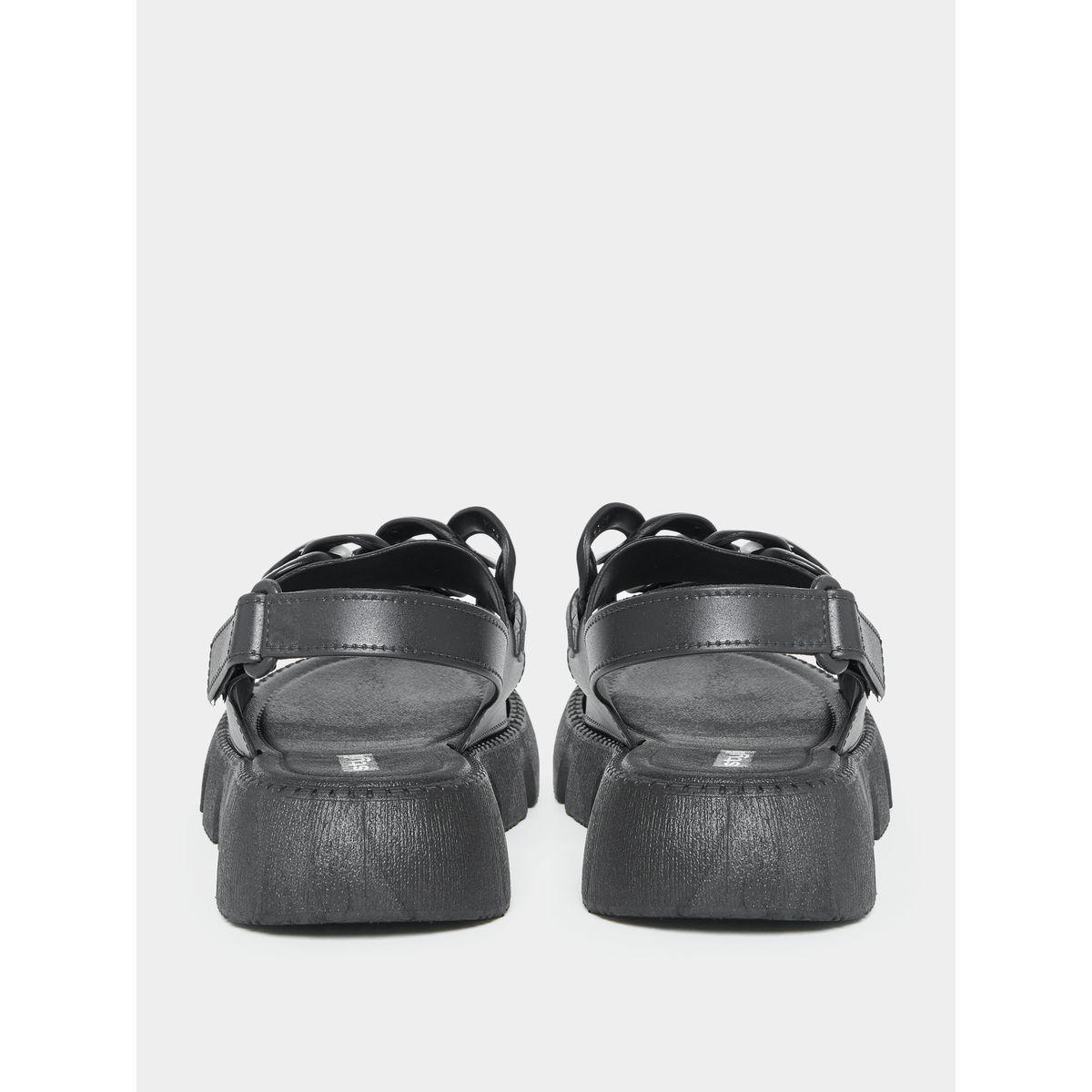 Styli Hook and Loop Fastener Buckle Back Strap Sandals-women-shoes-sandals-flats-image-4