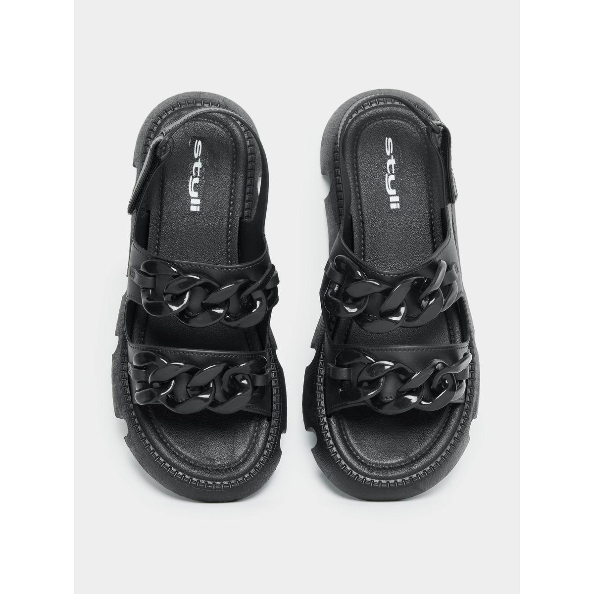 Styli Hook and Loop Fastener Buckle Back Strap Sandals-women-shoes-sandals-flats-image-6