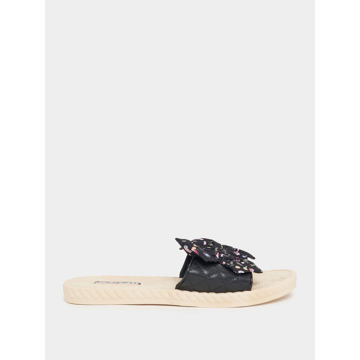 Styli Floral Bow Design Flat Slippers-women-shoes-flipflopsandslides-image-2