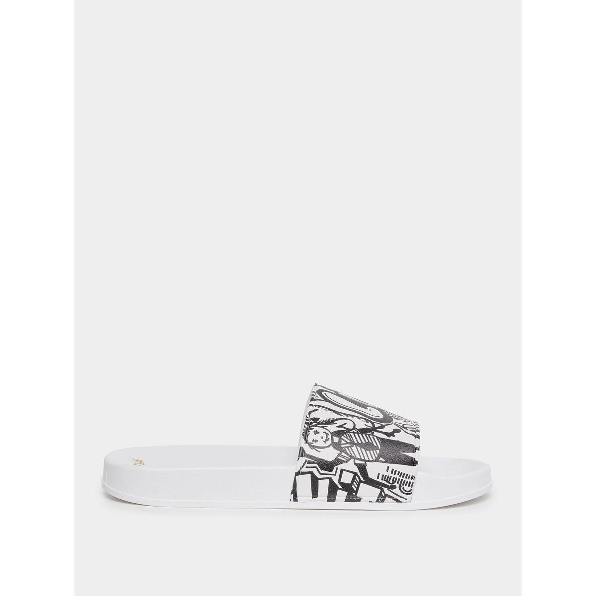 Styli Abstract Print Monochrome Slides-women-shoes-flipflopsandslides-image-2