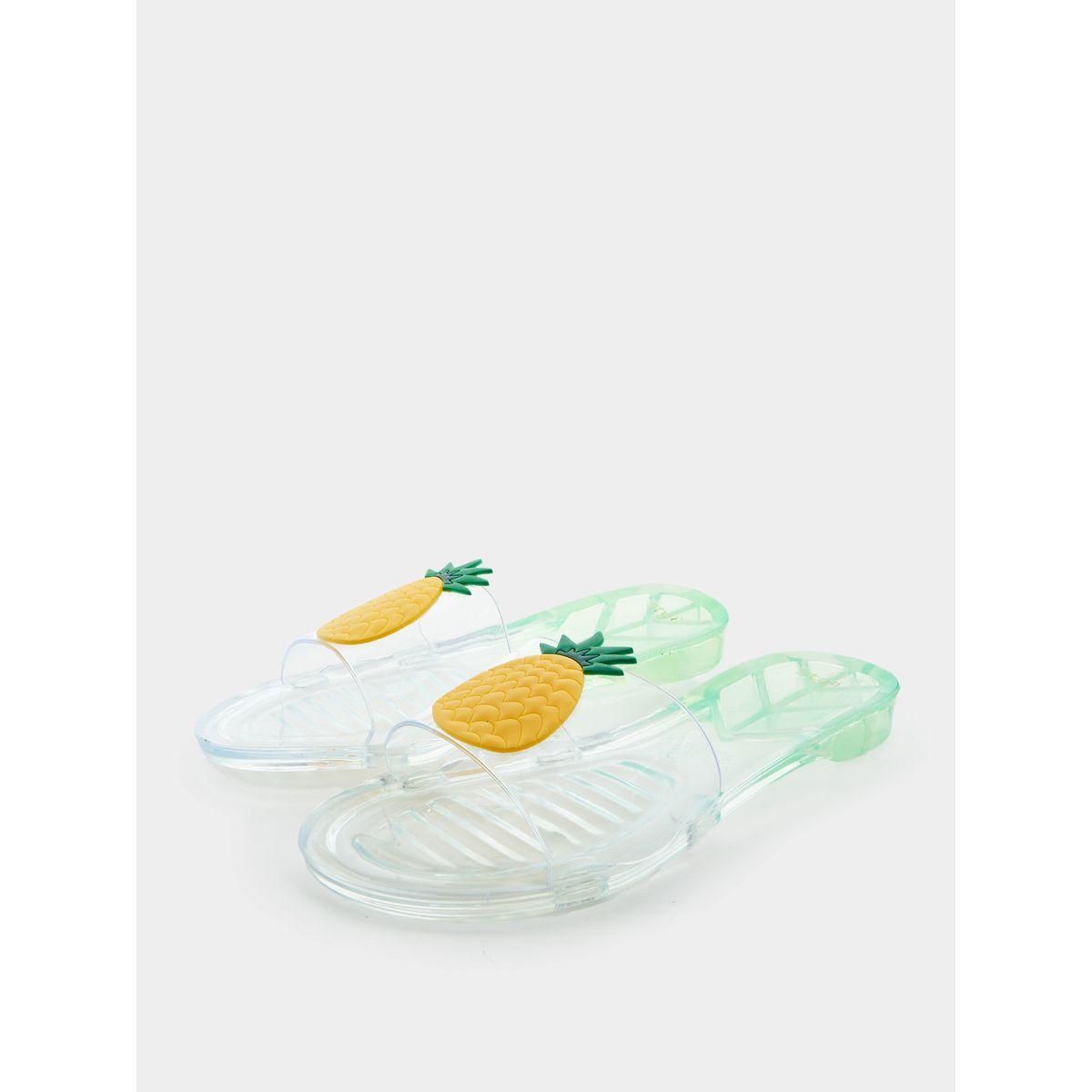Styli Pineapple Design Transparent Slides-women-shoes-flipflopsandslides-image-2