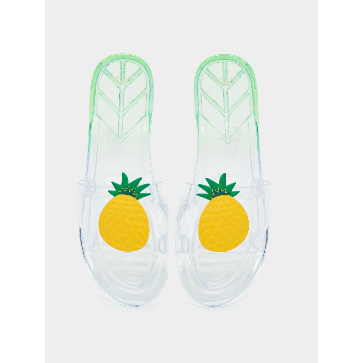 شبشب شفاف مزين بديكور أناناس-women-shoes-flipflopsandslides-image-2