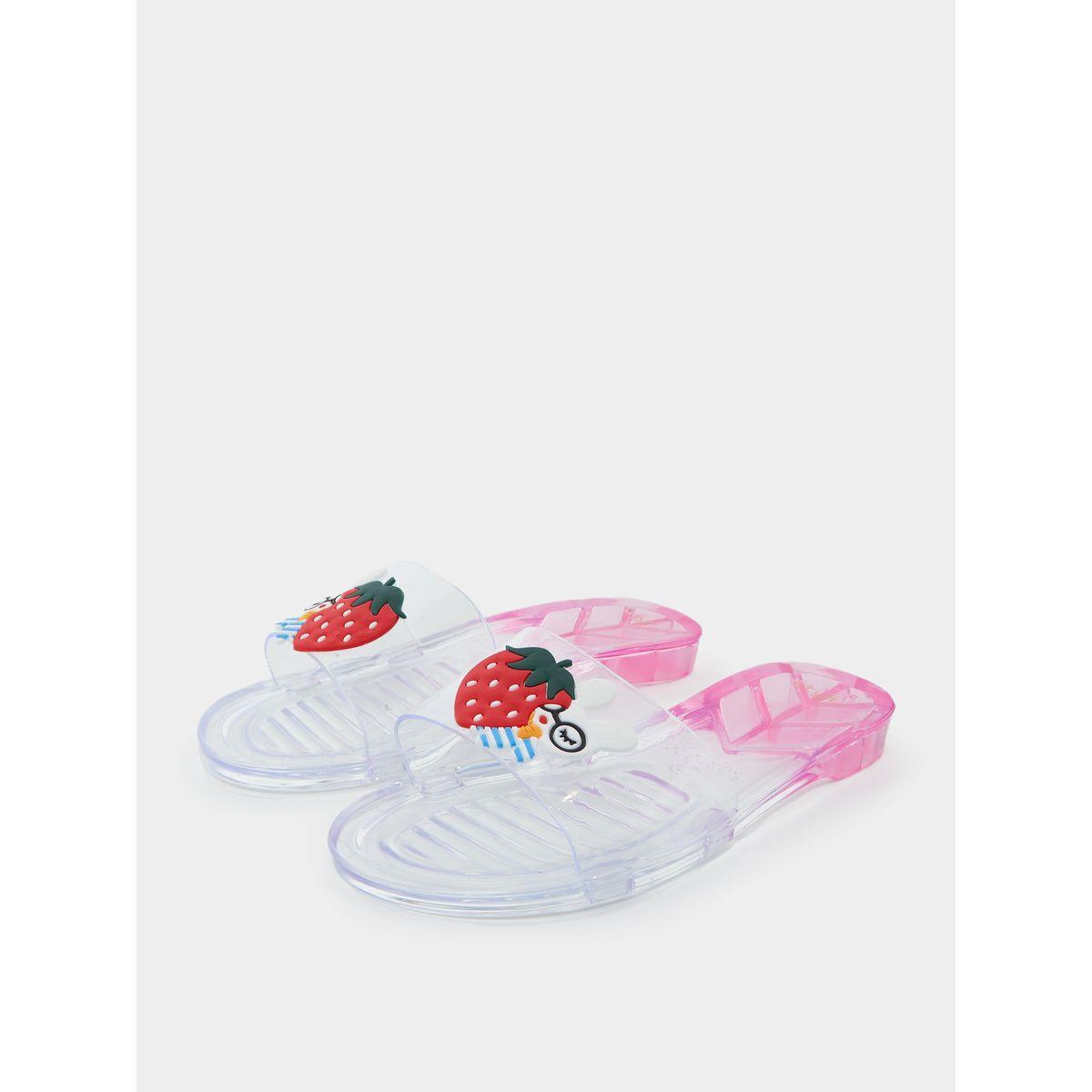 Styli Strawberry Design Transparent Slides-women-shoes-flipflopsandslides-image-2
