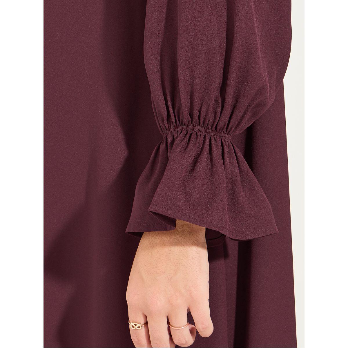 عباية سادة باكمام طويلة واسعة-women-arabicclothing-abayas-image-3
