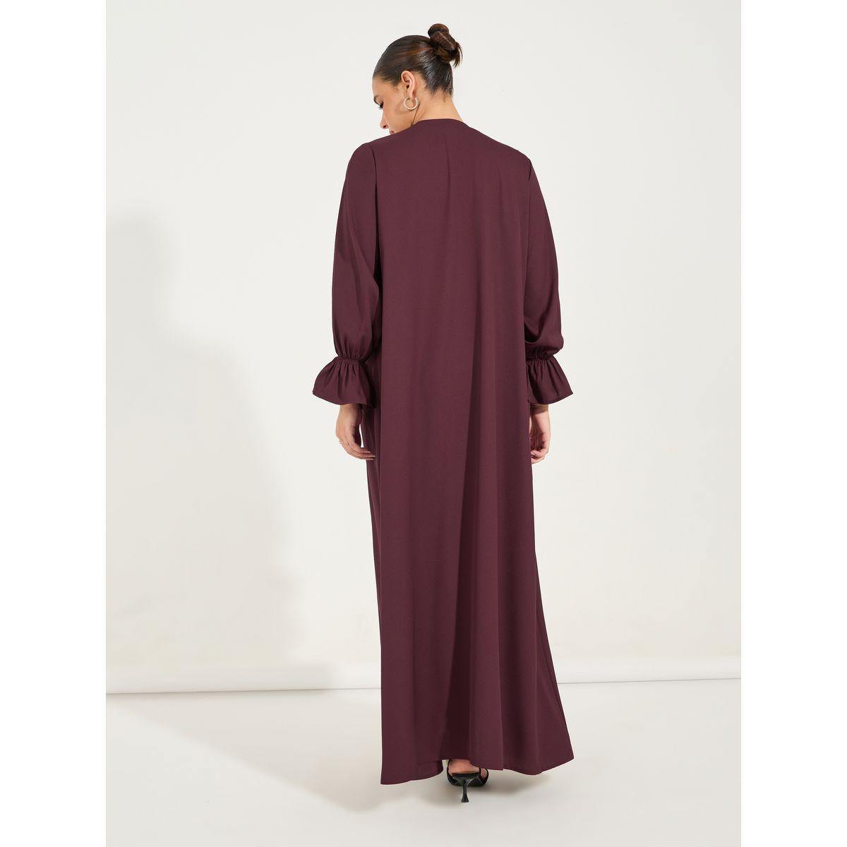 عباية سادة باكمام طويلة واسعة-women-arabicclothing-abayas-image-6