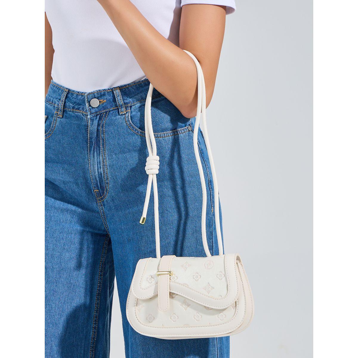 Styli Side Belt Detail Embossed Shoulder Bag-women-bagsandwallets-handbags-image-3