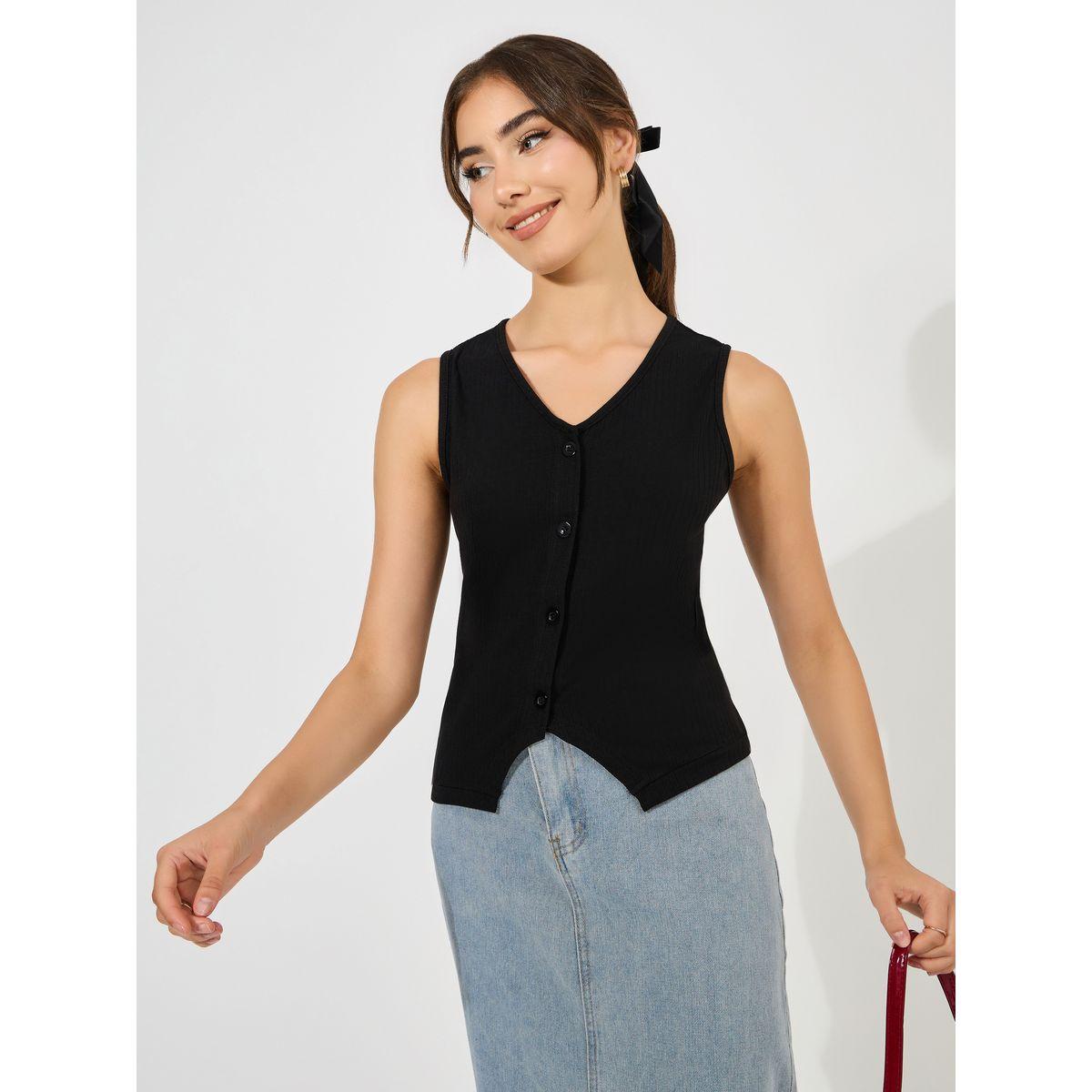 جيليه محبوك بتفاصيل مضلعة مع ازرار-women-clothing-shirtsandblouses-blouses-image-2