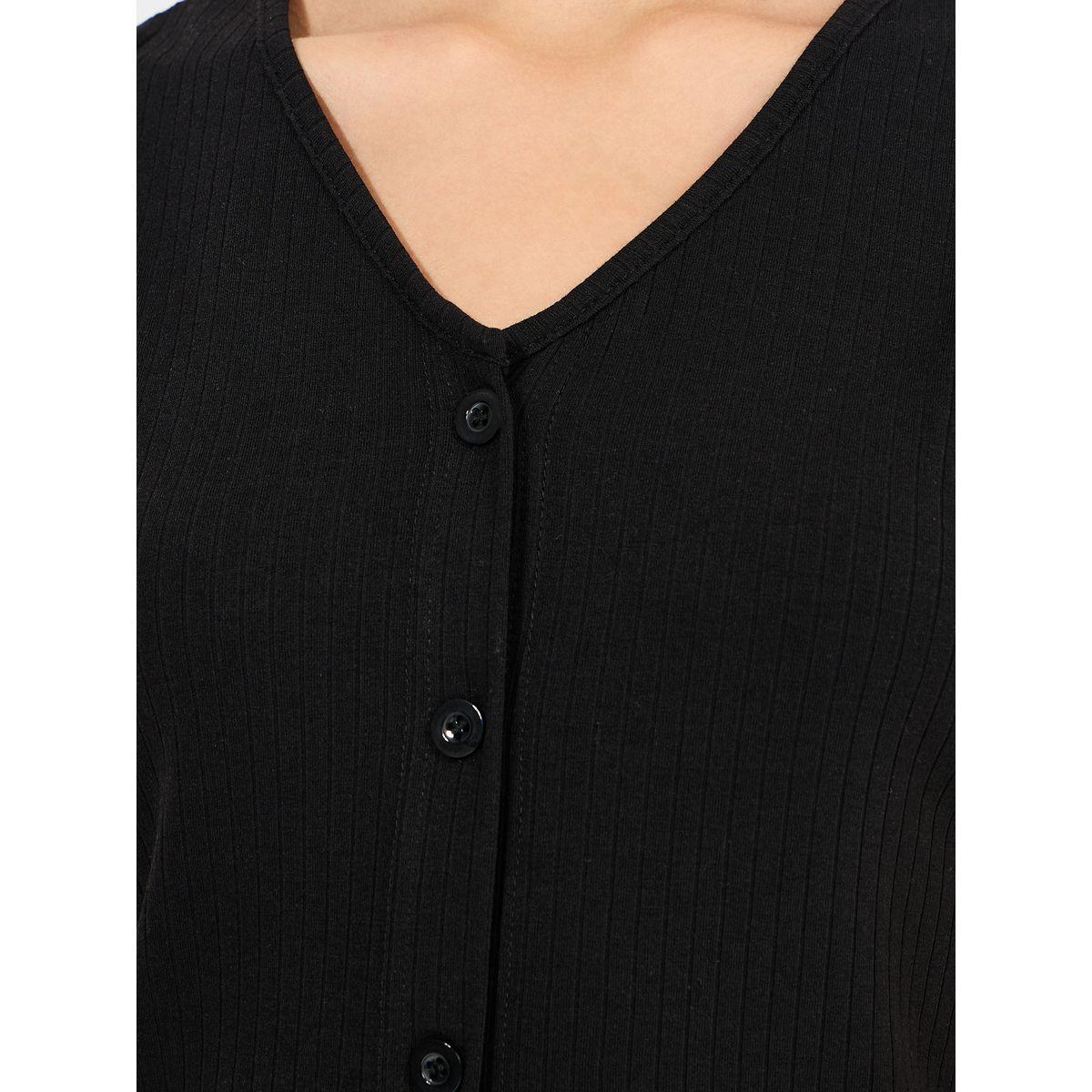 جيليه محبوك بتفاصيل مضلعة مع ازرار-women-clothing-shirtsandblouses-blouses-image-3