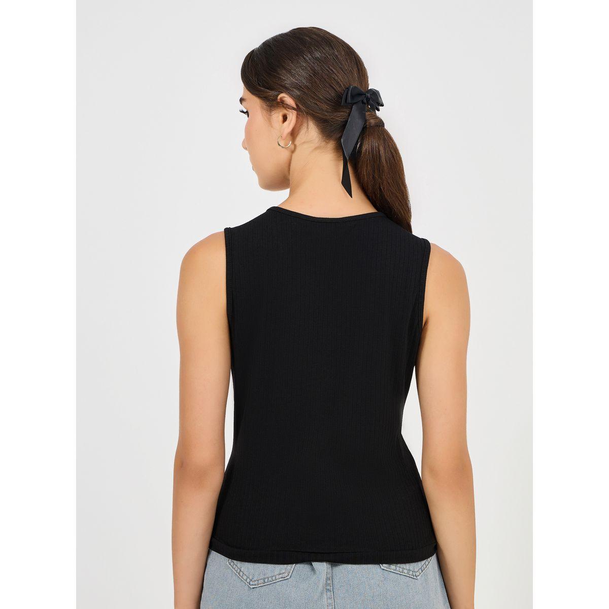 Styli Knitted Rib Waistcoat with Buttons-women-clothing-shirtsandblouses-blouses-image-4