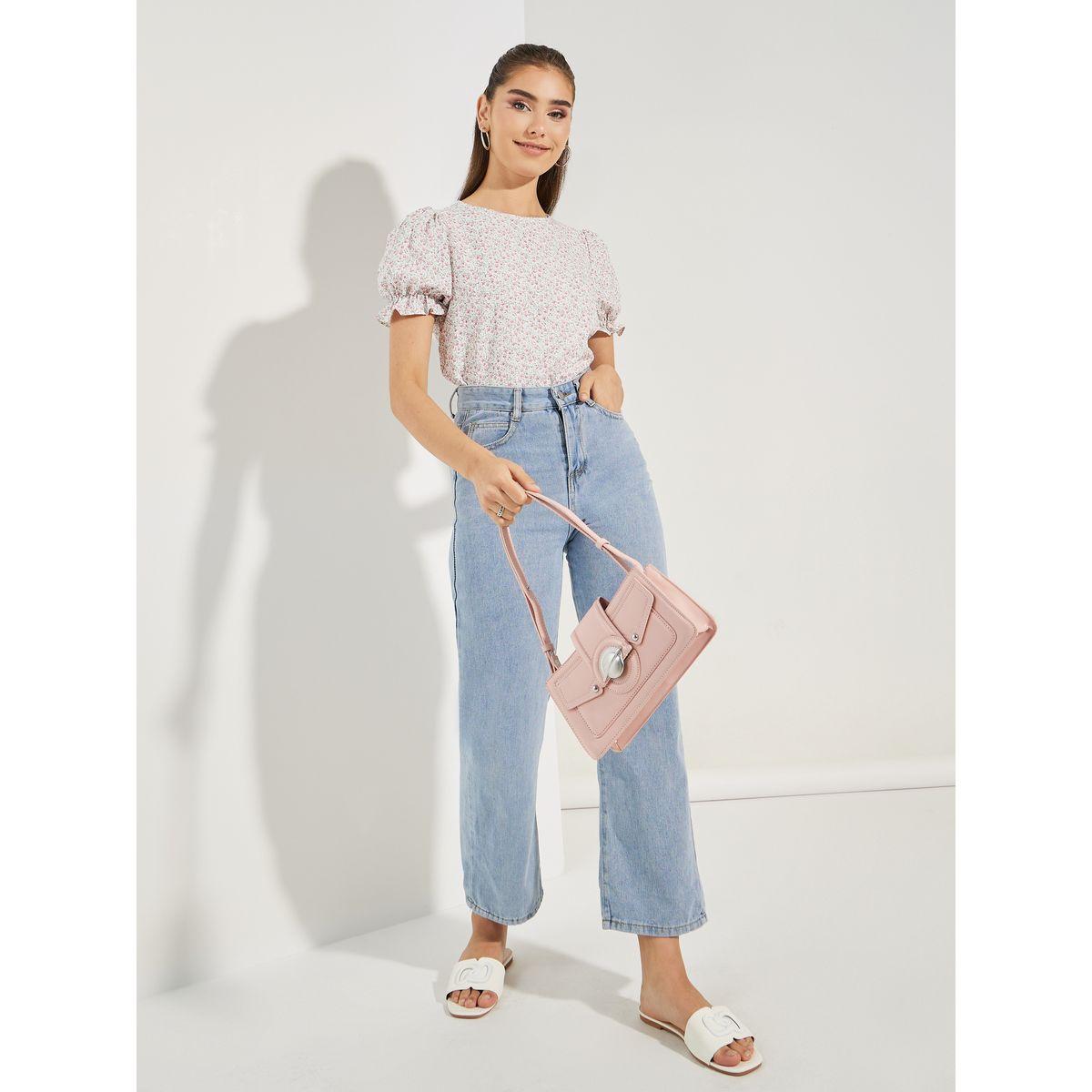 Styli All Over Print Top with Puff Sleeves-women-clothing-shirtsandblouses-blouses-image-2