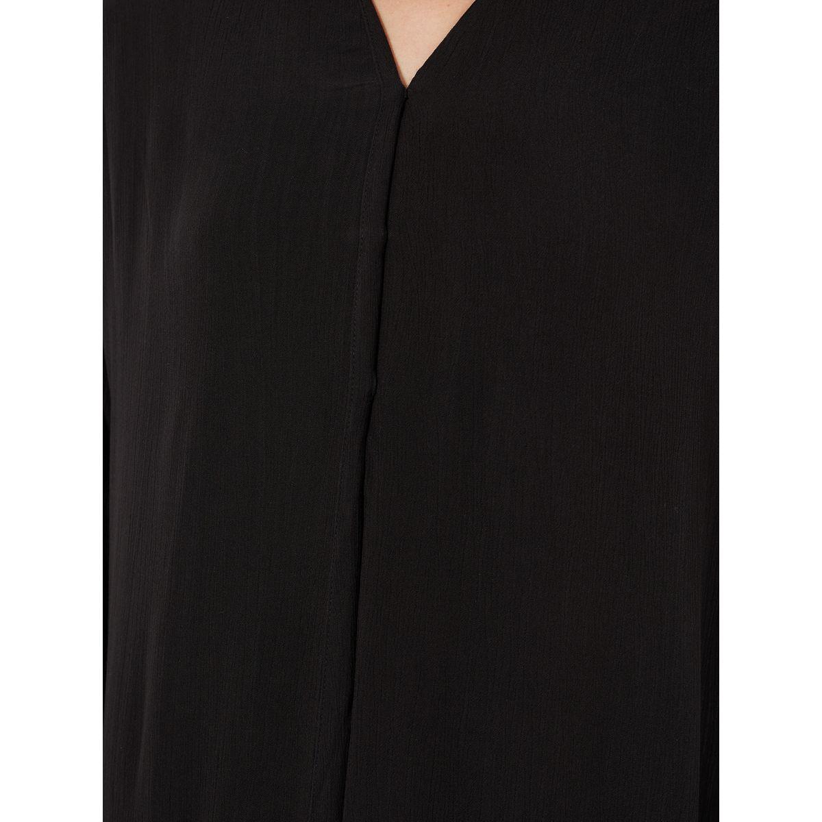 Styli Crinkle Textured V Neck Abaya-women-arabicclothing-abayas-image-3