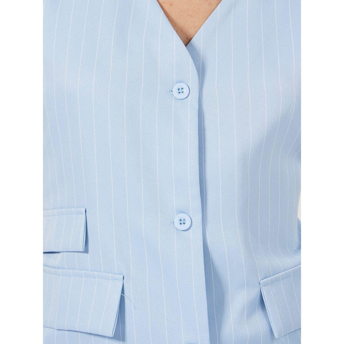 Styli Pinstriped Waistcoat with Flap Detail-women-clothing-shirtsandblouses-blouses-image-3