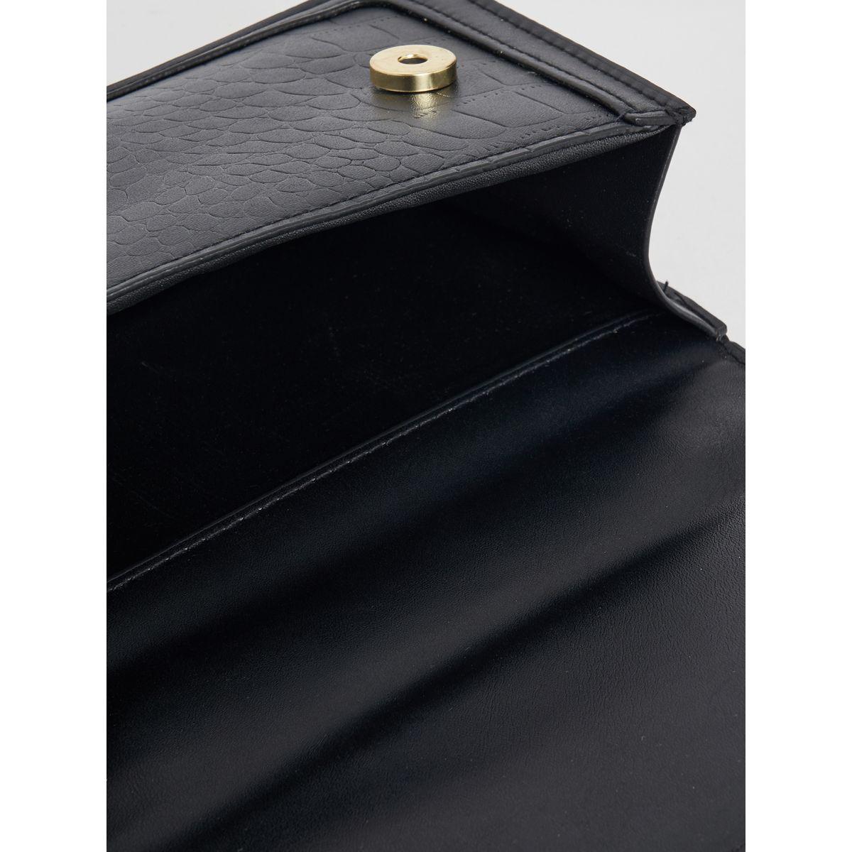 Styli Metal Flap Accent Textured Handbag-women-bagsandwallets-handbags-image-3
