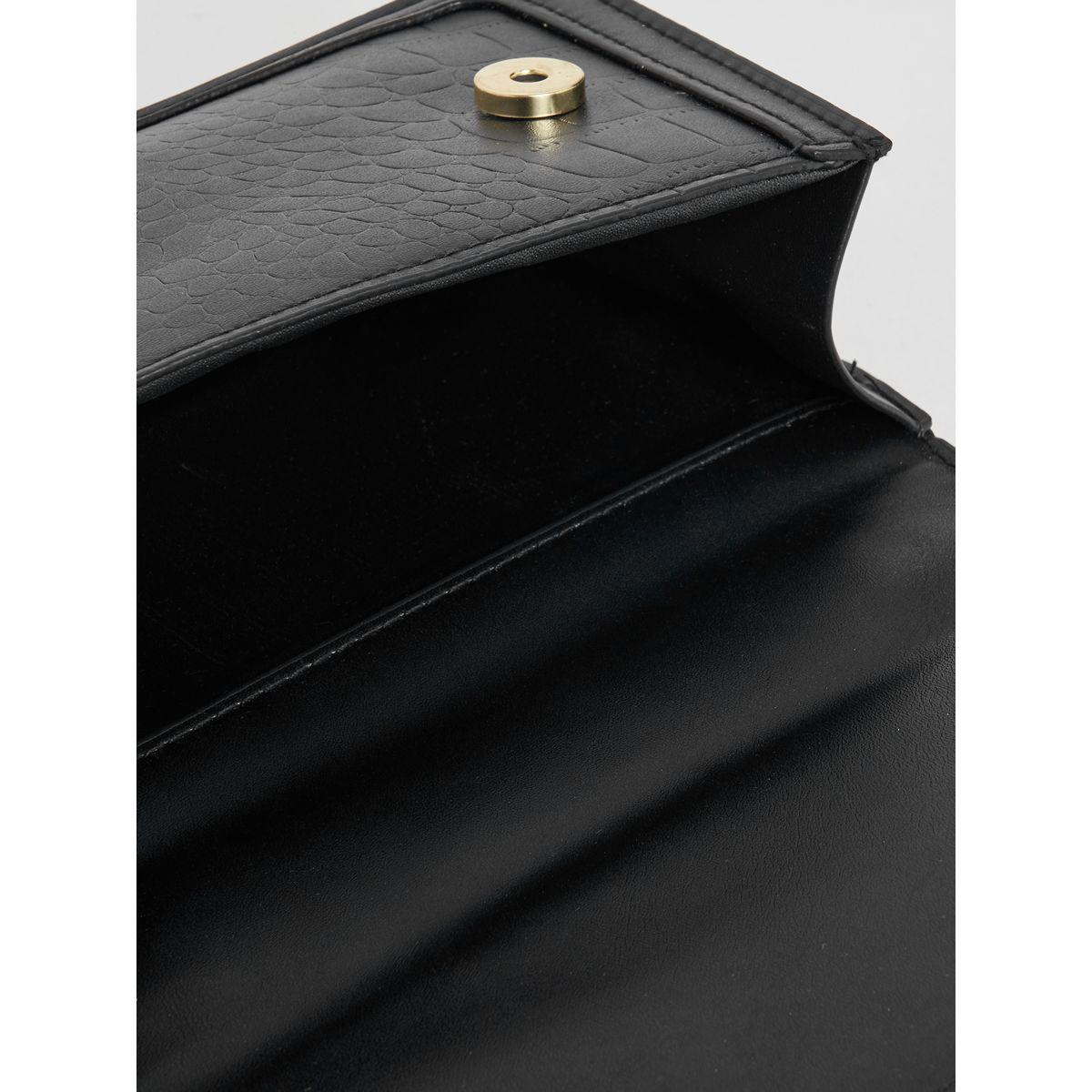 Styli Metal Flap Accent Textured Handbag-women-bagsandwallets-handbags-image-5
