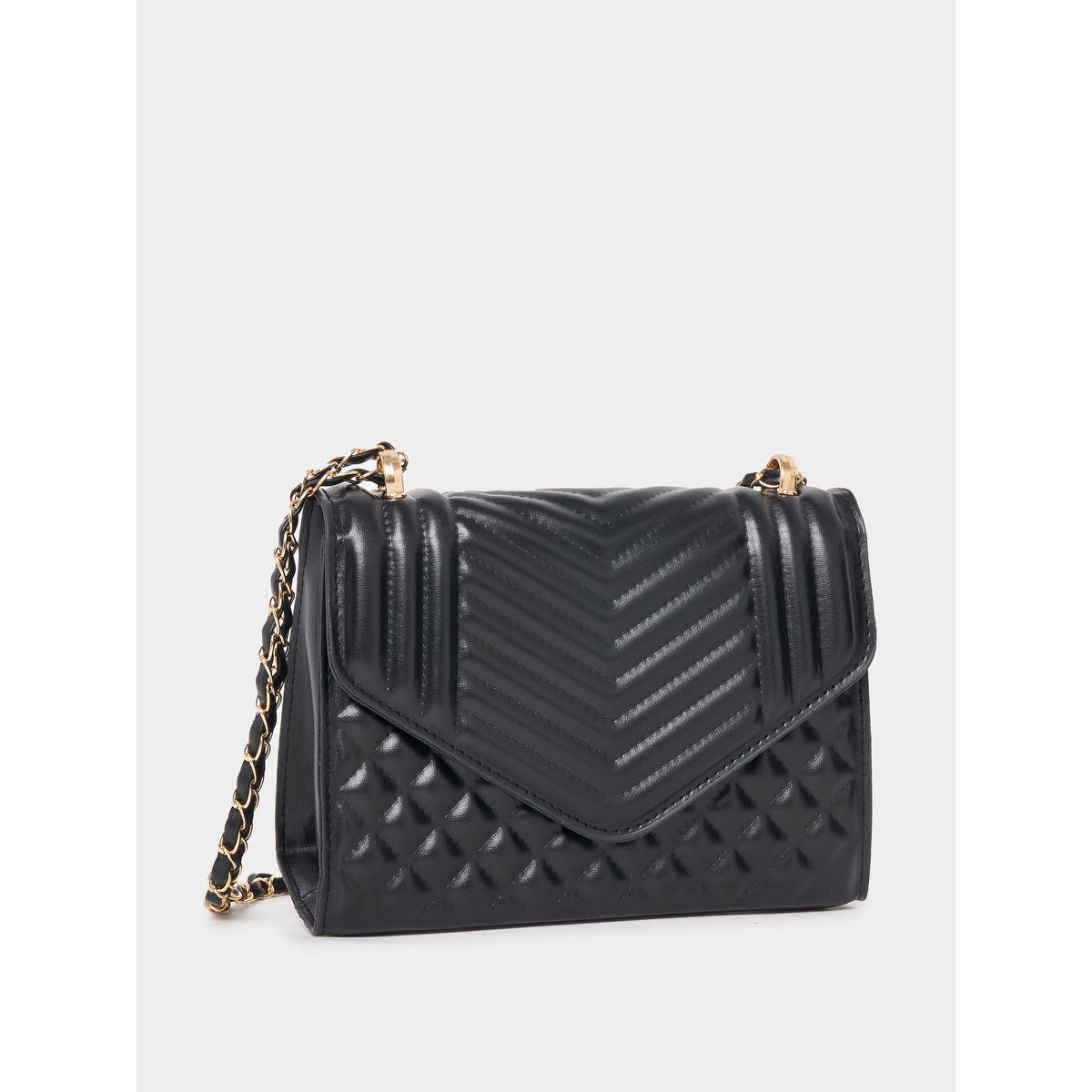 Styli Flap Quilted Bag with Chain Strap-women-bagsandwallets-handbags-image-1