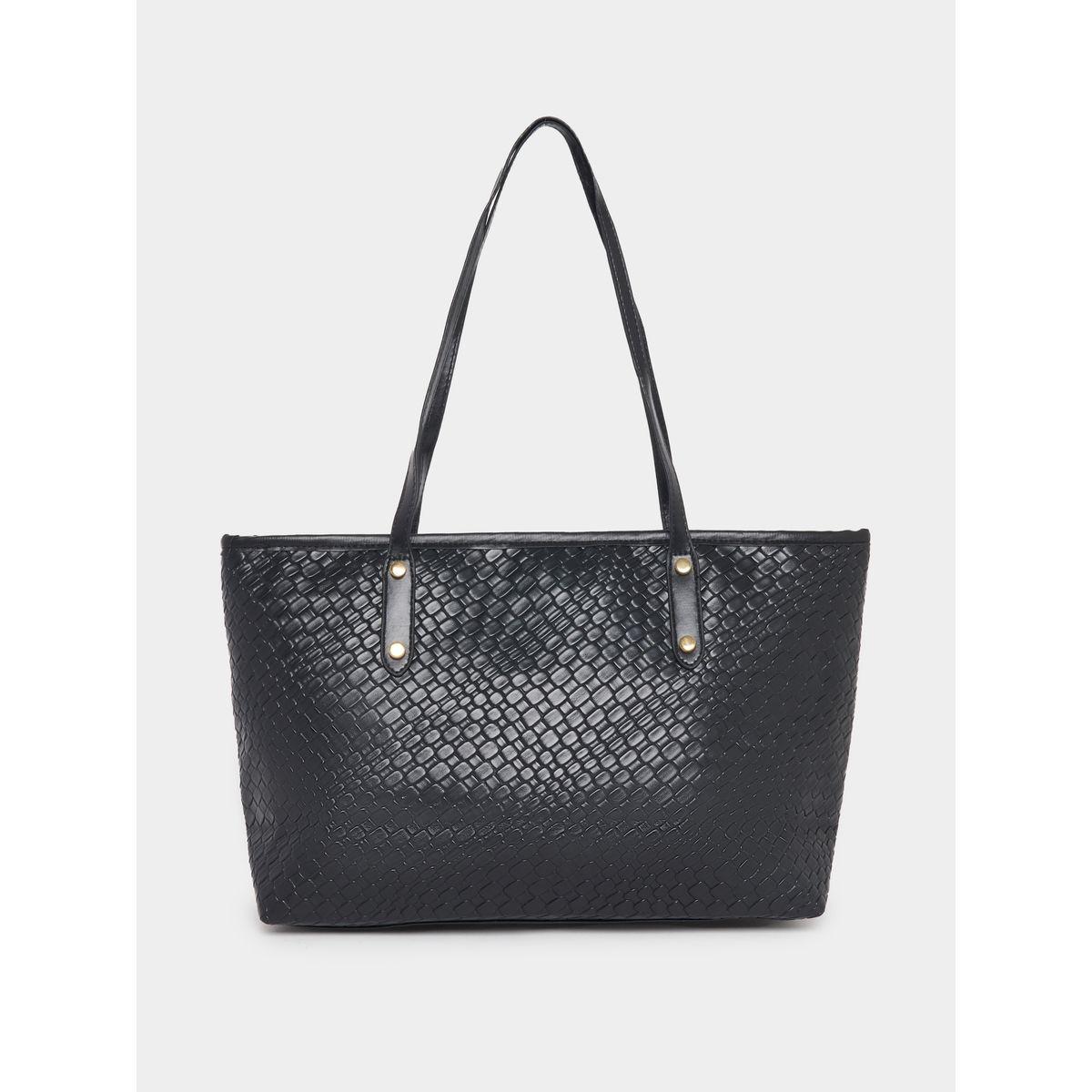 Styli Textured Shoulder Bag with Zip Closure-women-bagsandwallets-handbags-image-2