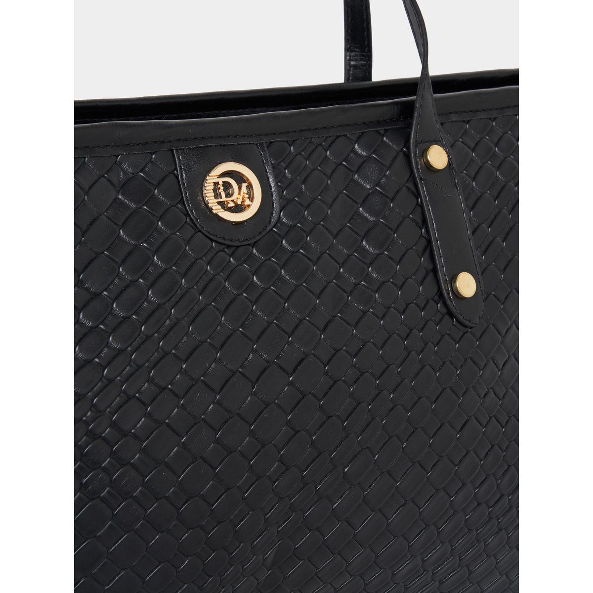 Styli Textured Shoulder Bag with Zip Closure-women-bagsandwallets-handbags-image-3