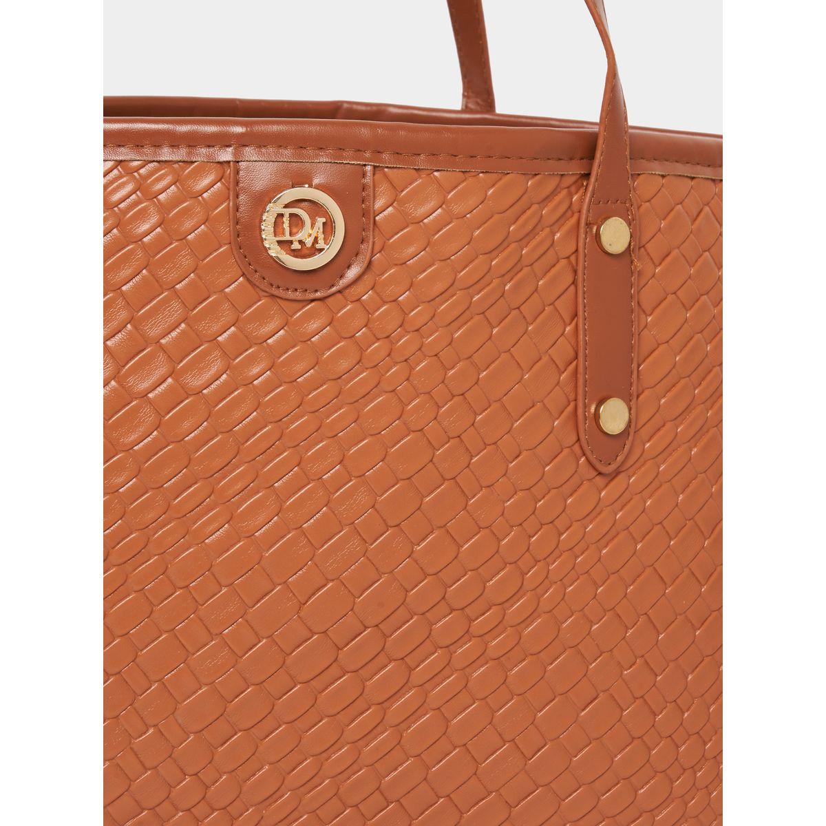 Styli Textured Twist Lock Shoulder Bag-women-bagsandwallets-handbags-image-3