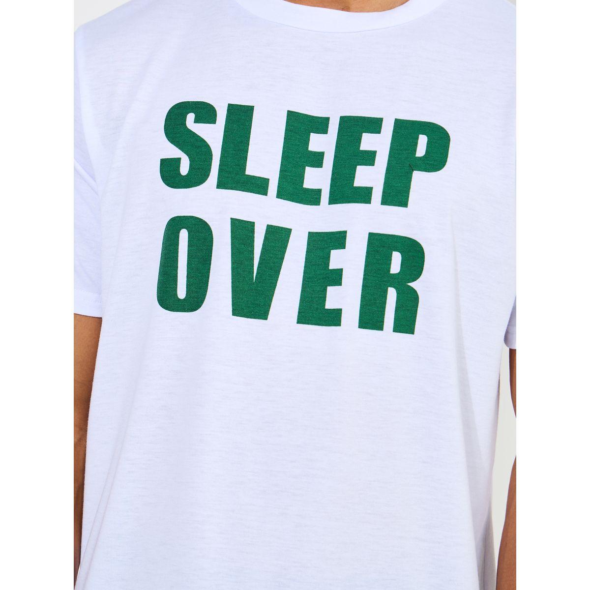 Styli Unwind Slogan Print T-Shirt & Straight Pyjama Set-men-clothing-nightwear-sets-image-3
