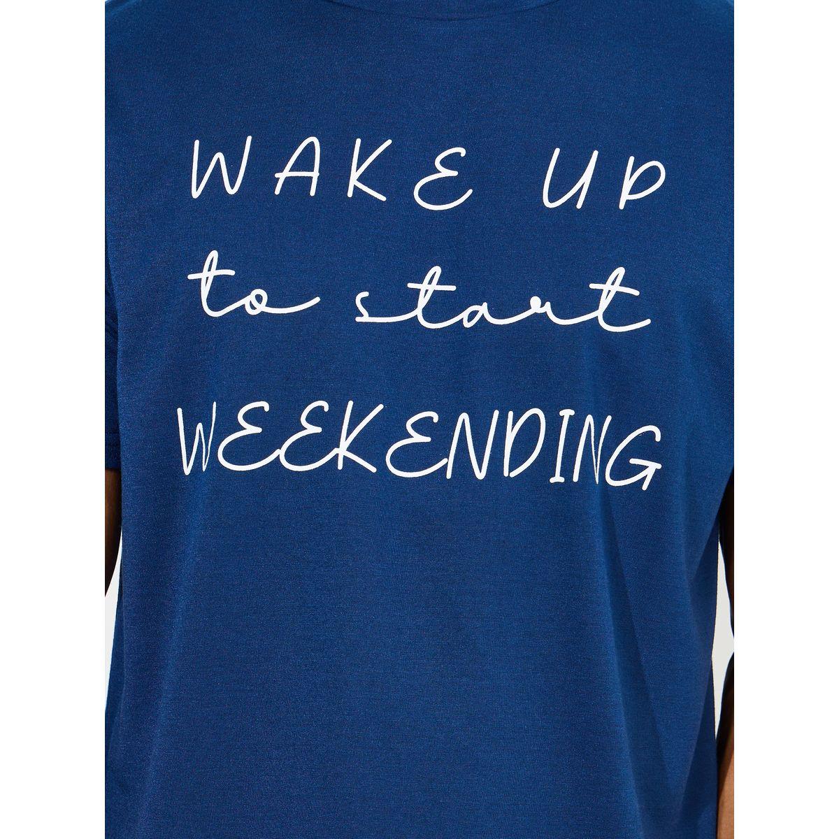 Styli Unwind Slogan Print T-Shirt & Gingham Check Shorts Set-men-clothing-nightwear-sets-image-3