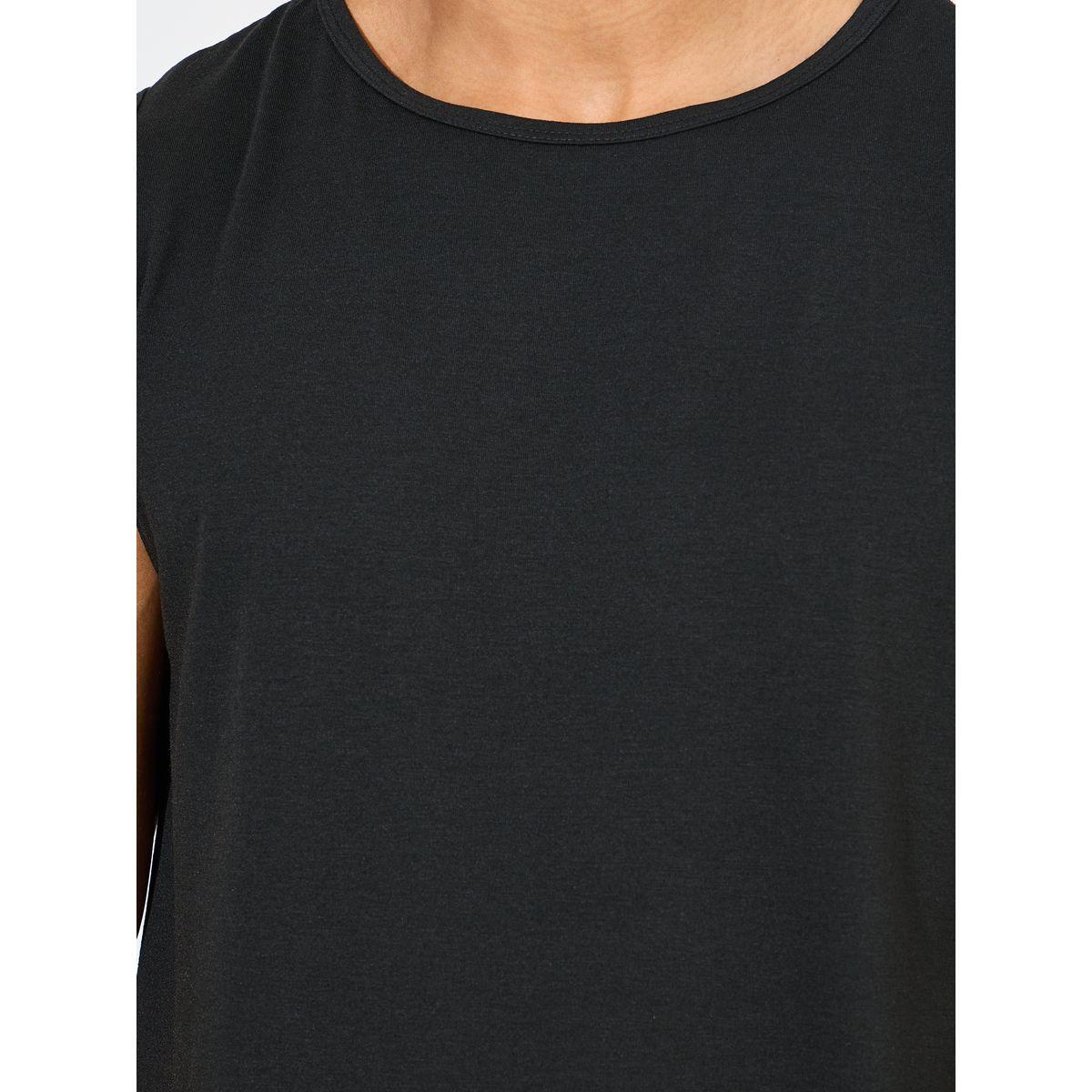 Styli Unwind Solid Tank & Tropical Print Shorts Set-men-clothing-nightwear-sets-image-3